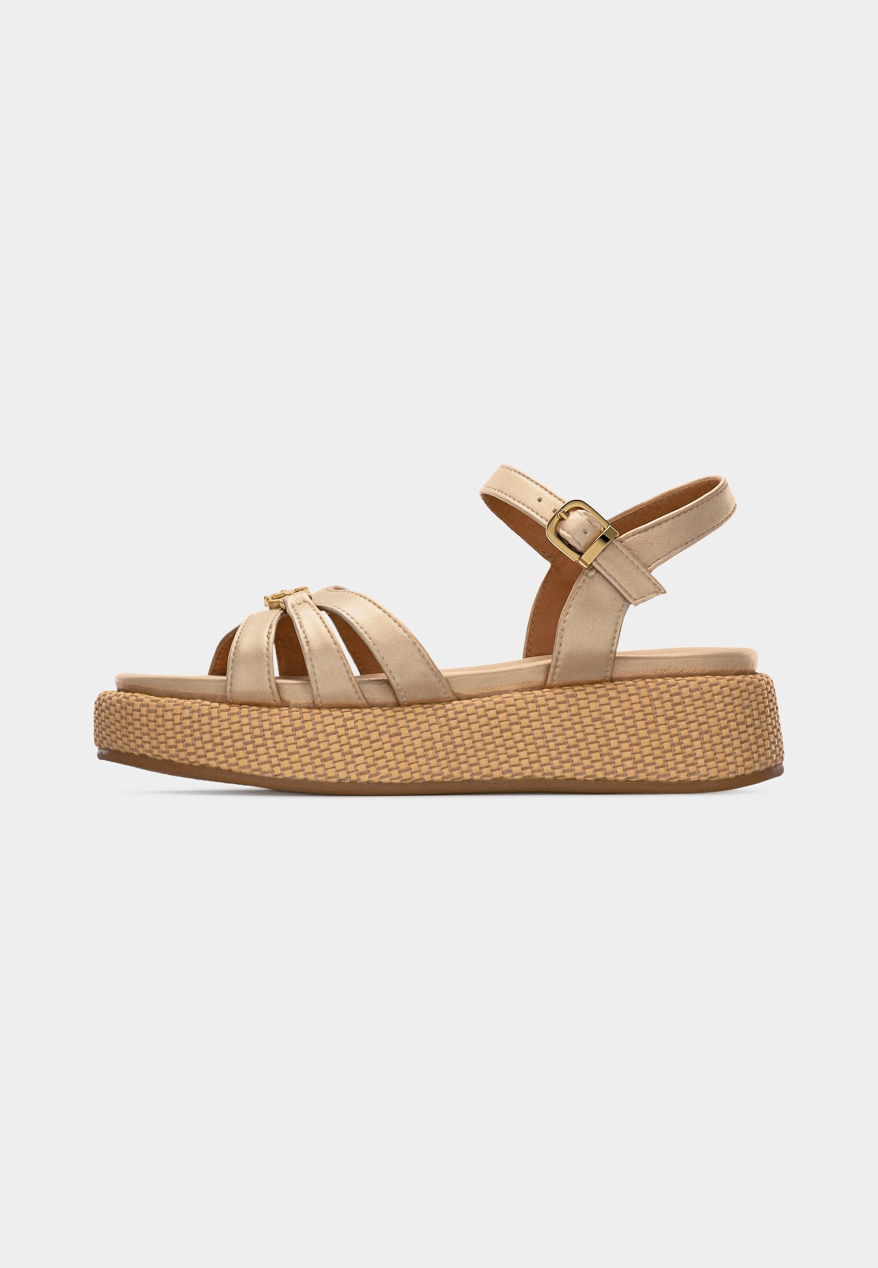 ERIKA - Sandals - platinum-coloured