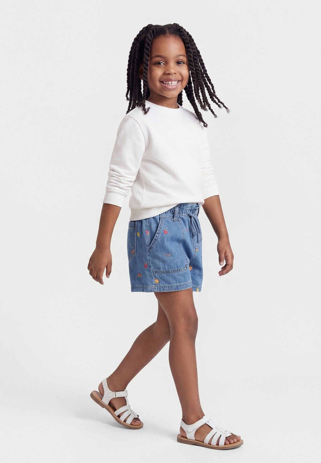 FASHION  - Denim shorts - light wash