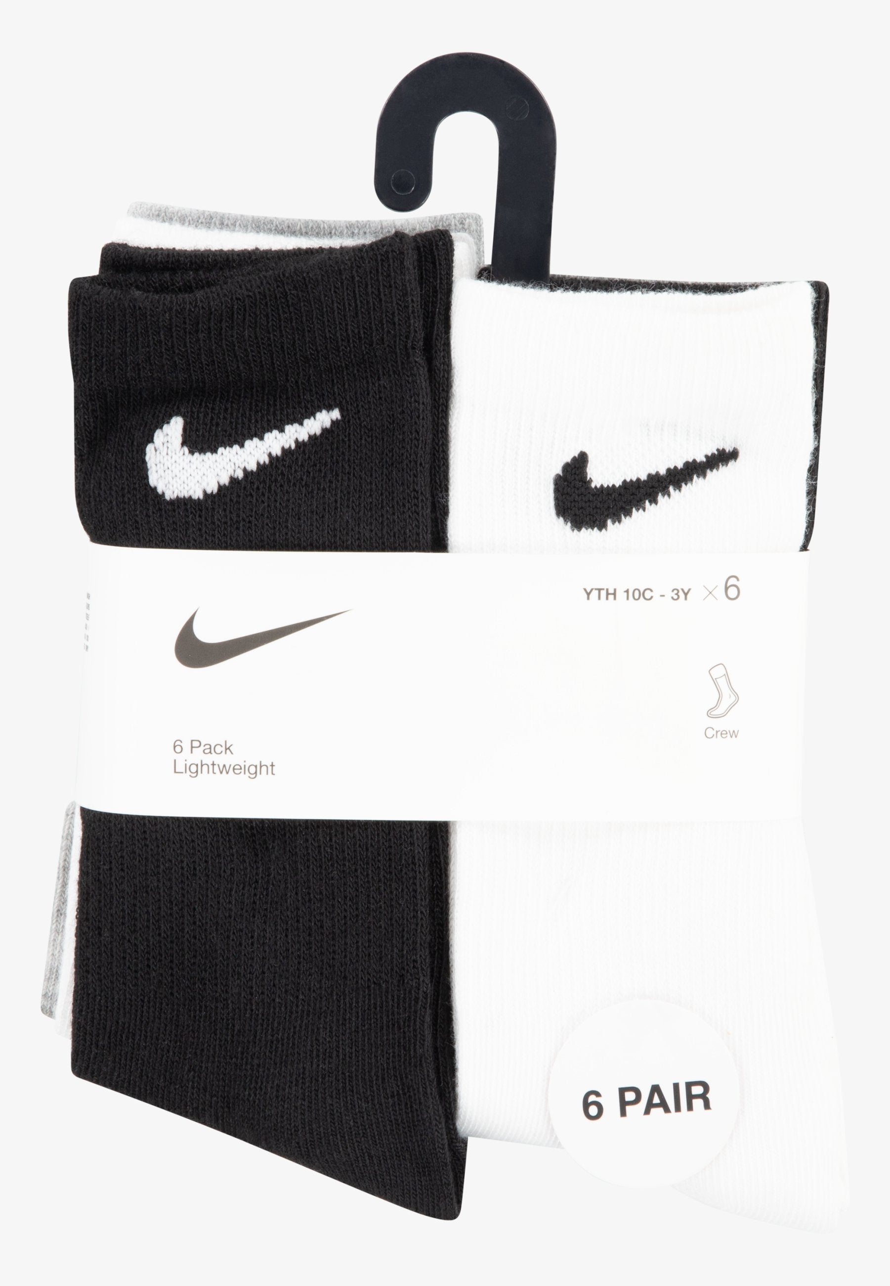 BASIC CREW UNISEX 6 PACK - Socks - white/dark gray heather
