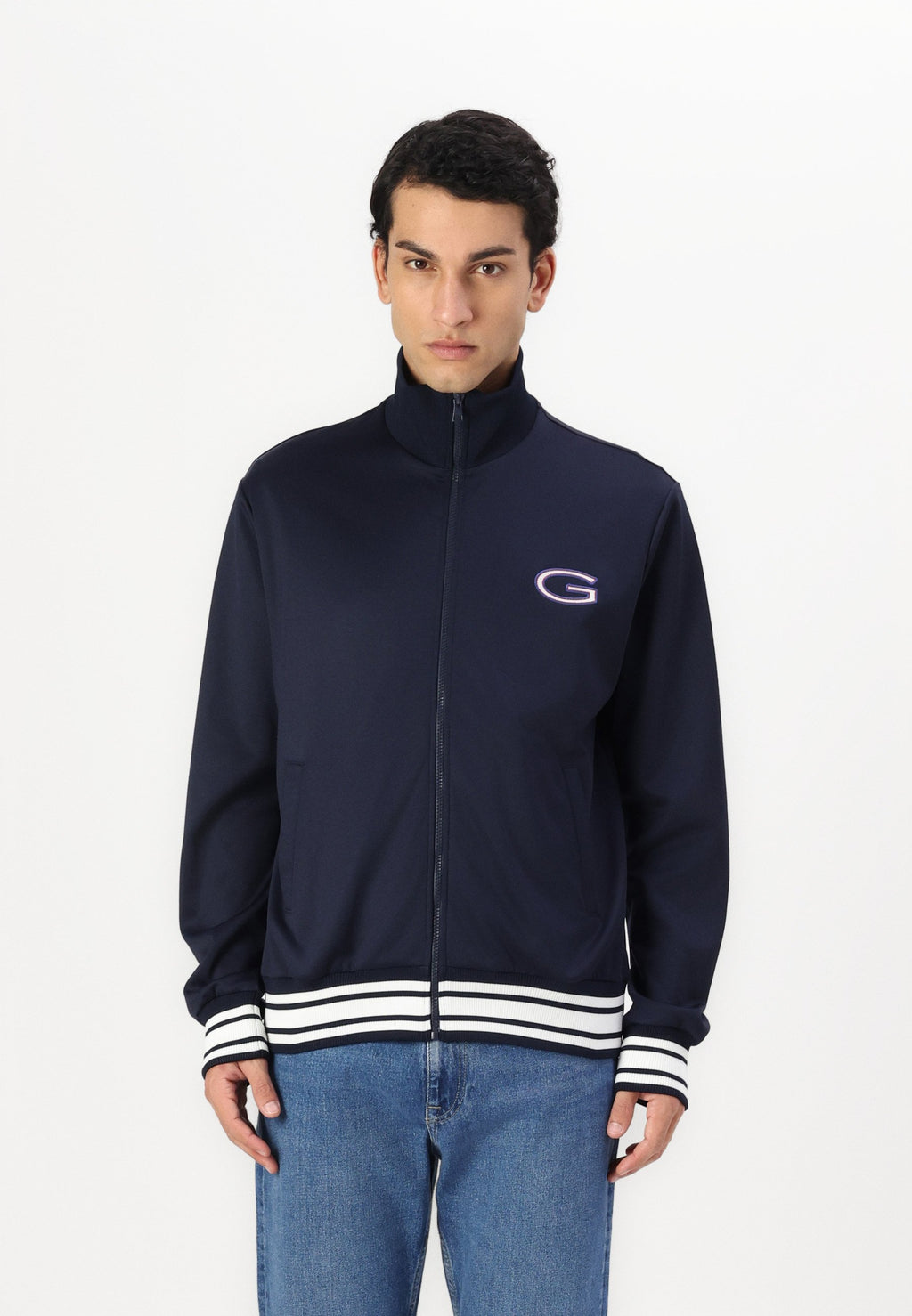 EXCLUSIVE HERITAGE 2.0 G BRANDED TRACK JACKET - Zip-up sweatshirt - evening blue