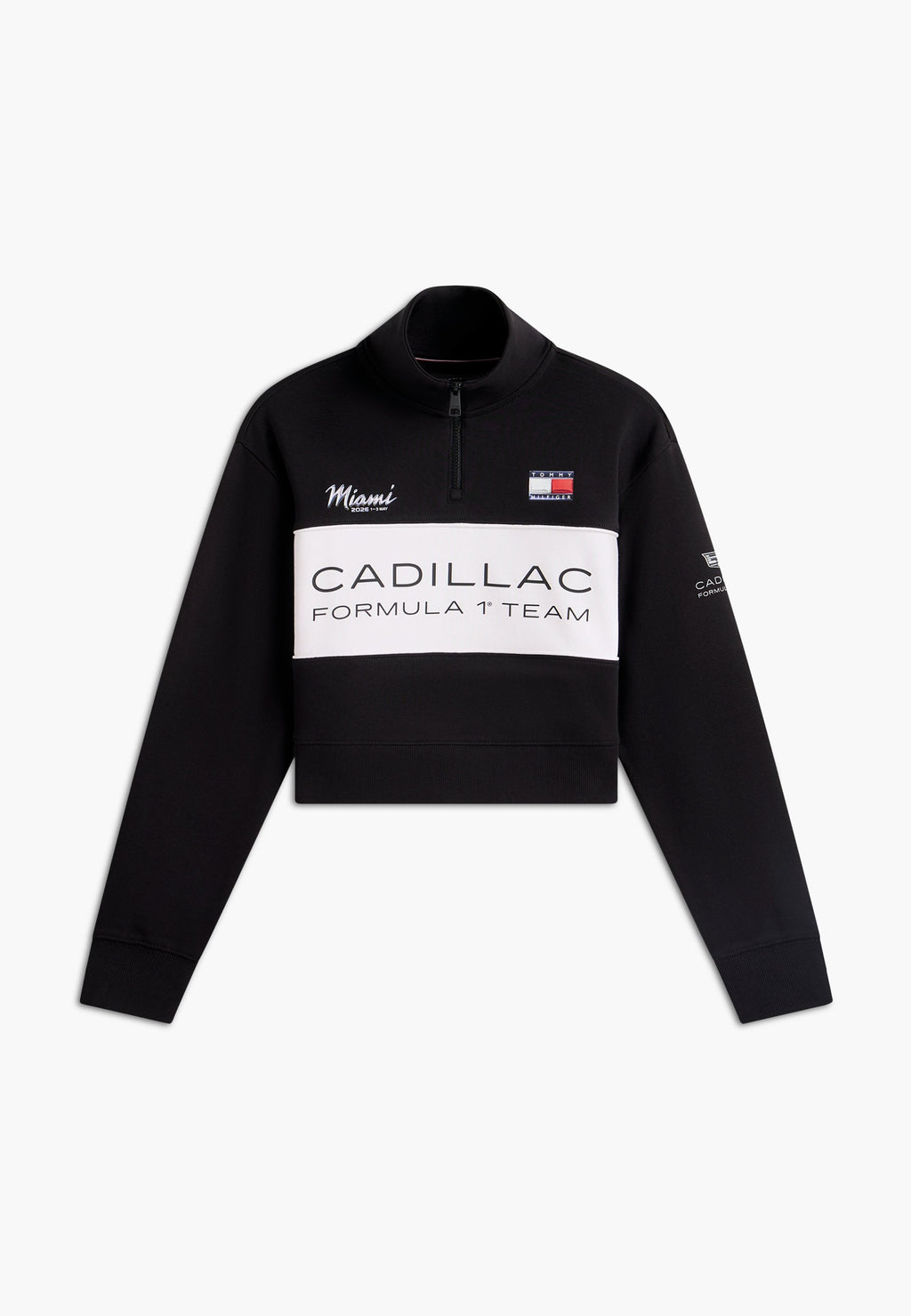 TH X CADILLAC FORMULE 1 TEAM HALF ZIP MIAMI - Sweat-shirt - black/stone grey/white