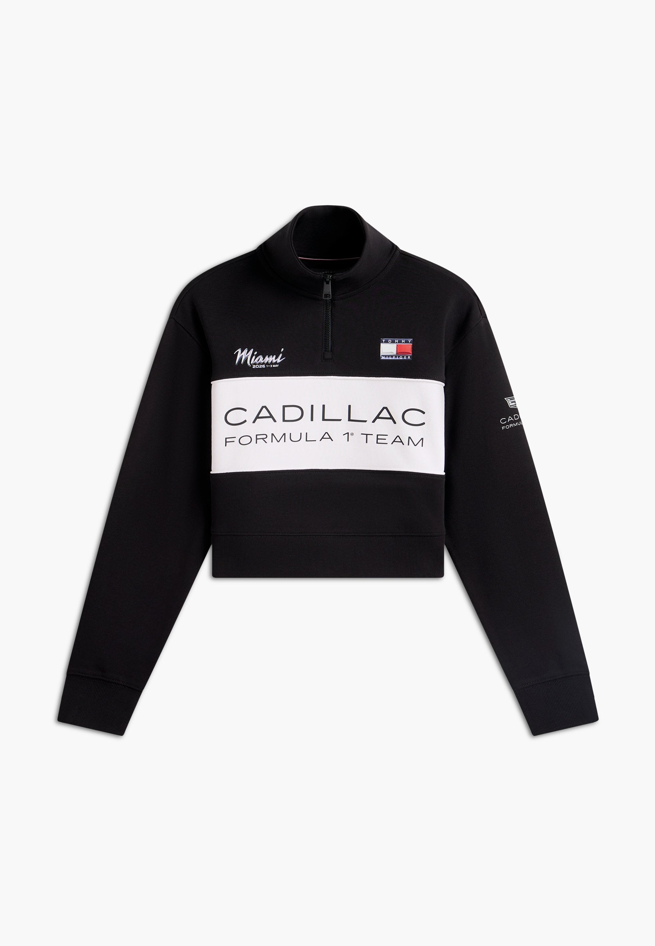 TH X CADILLAC FORMULE 1 TEAM HALF ZIP MIAMI - Sweat-shirt - black/stone grey/white