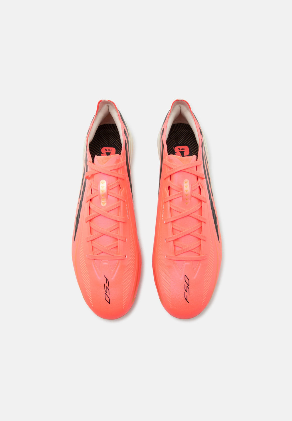 F50 HYPERFAST PRO FIRM GROUND UNISEX - Firm-ground football boots - solar turbo/core black/gold-coloured metallic
