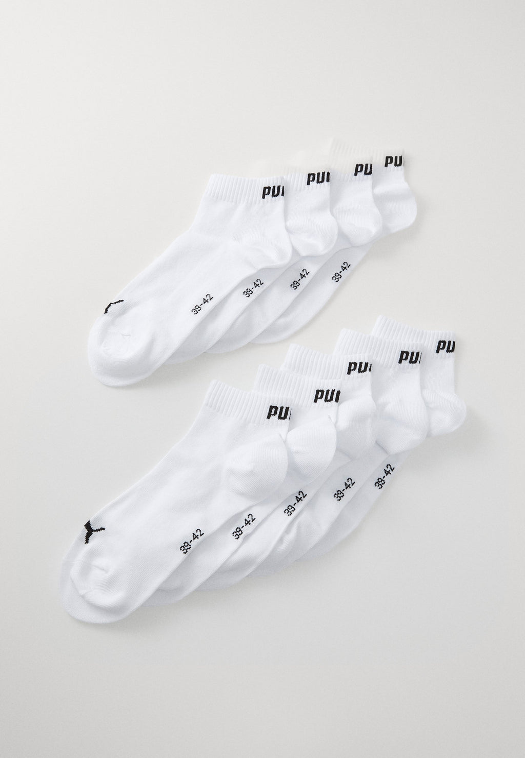 QUARTER PLAIN UNISEX 9 PACK - Sports socks - white