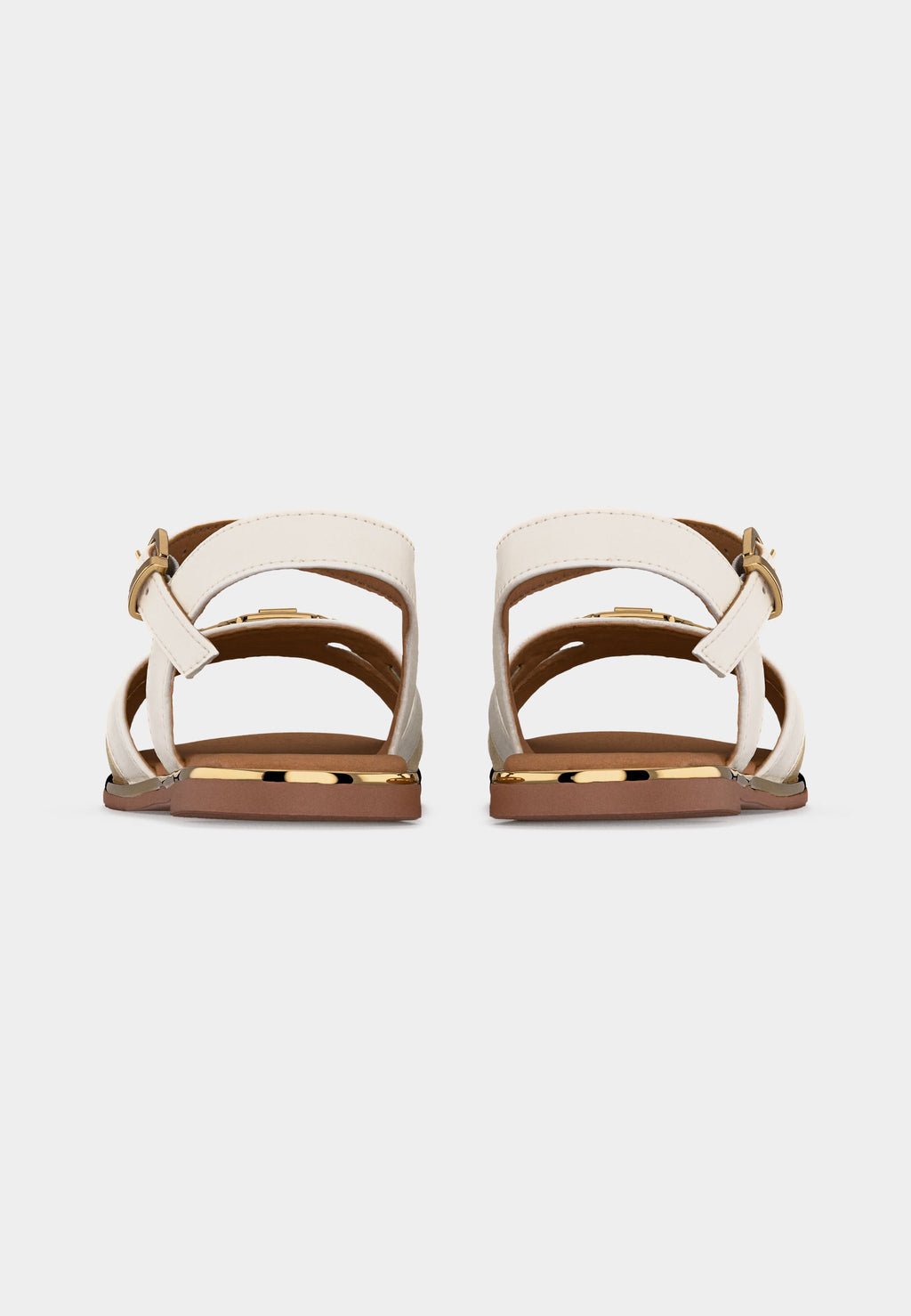 MARY - Sandals - white/platinum-coloured
