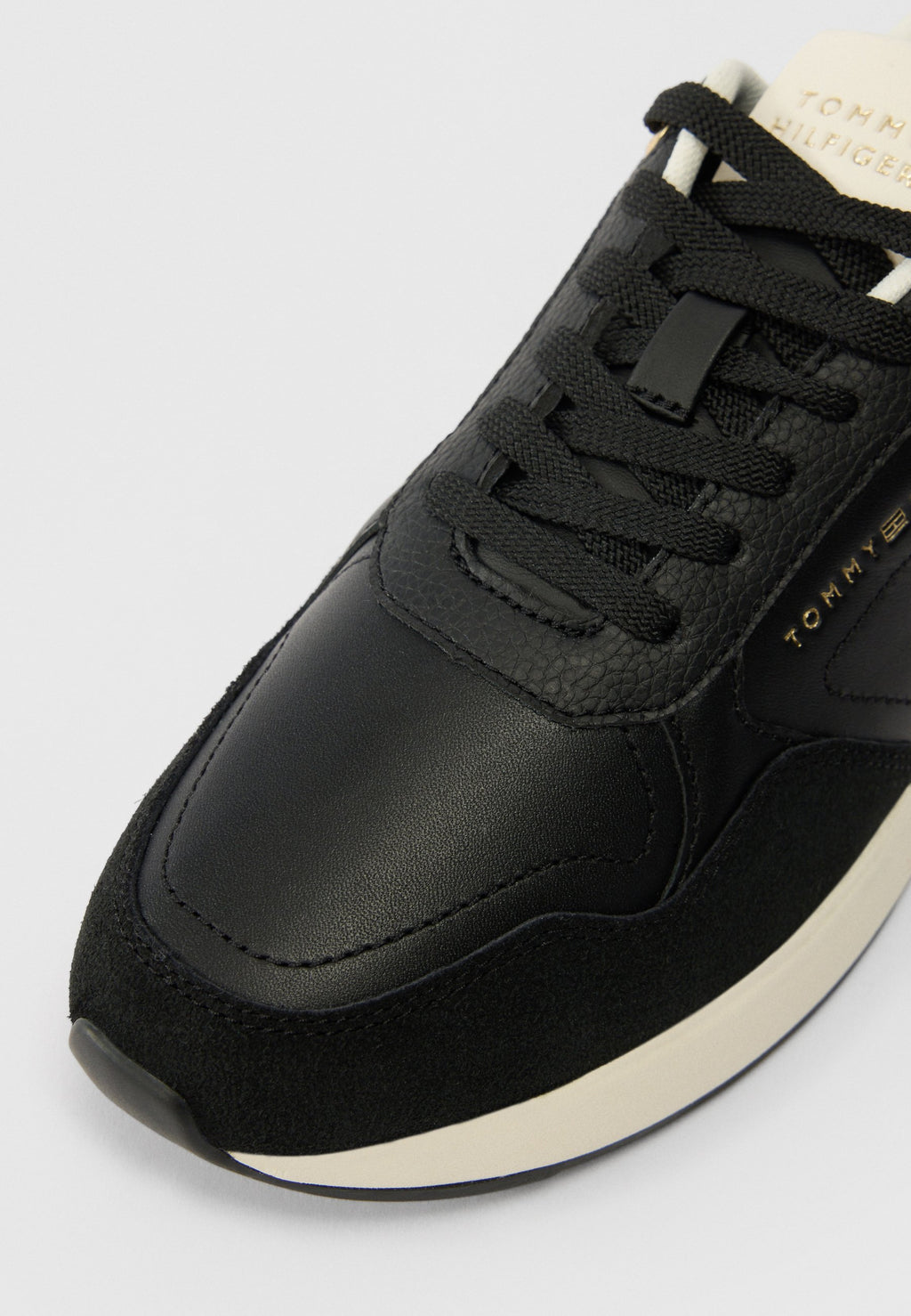 EMBOSSED TH MONOGRAM LEATHER TRAINERS - Trainers - black