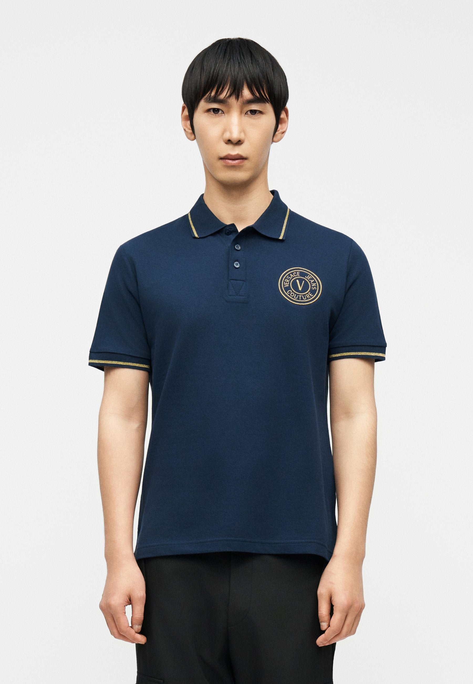 EMBLEM - Polo shirt - ocean/gold-coloured
