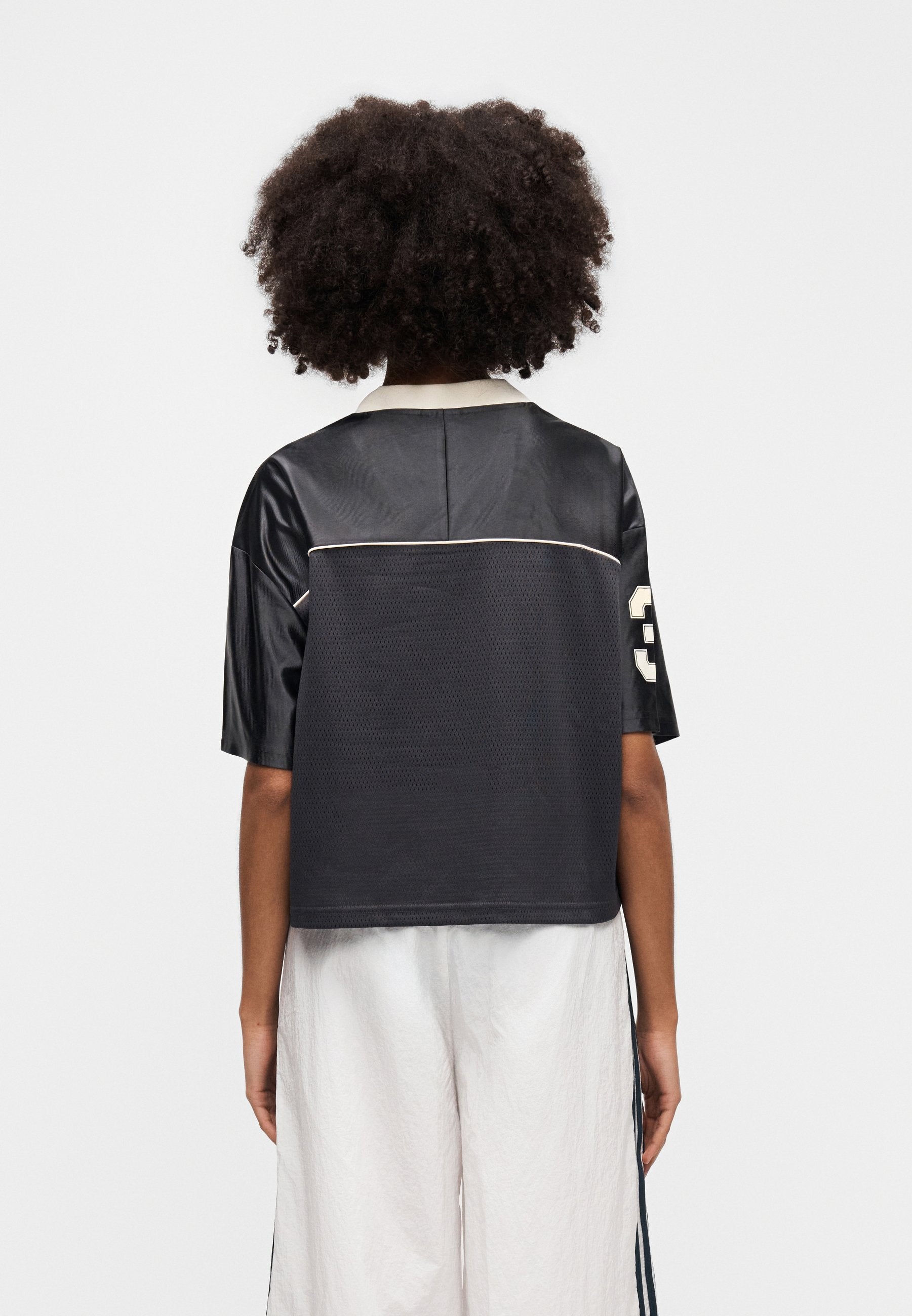 CROPPED - Print T-shirt - utility black