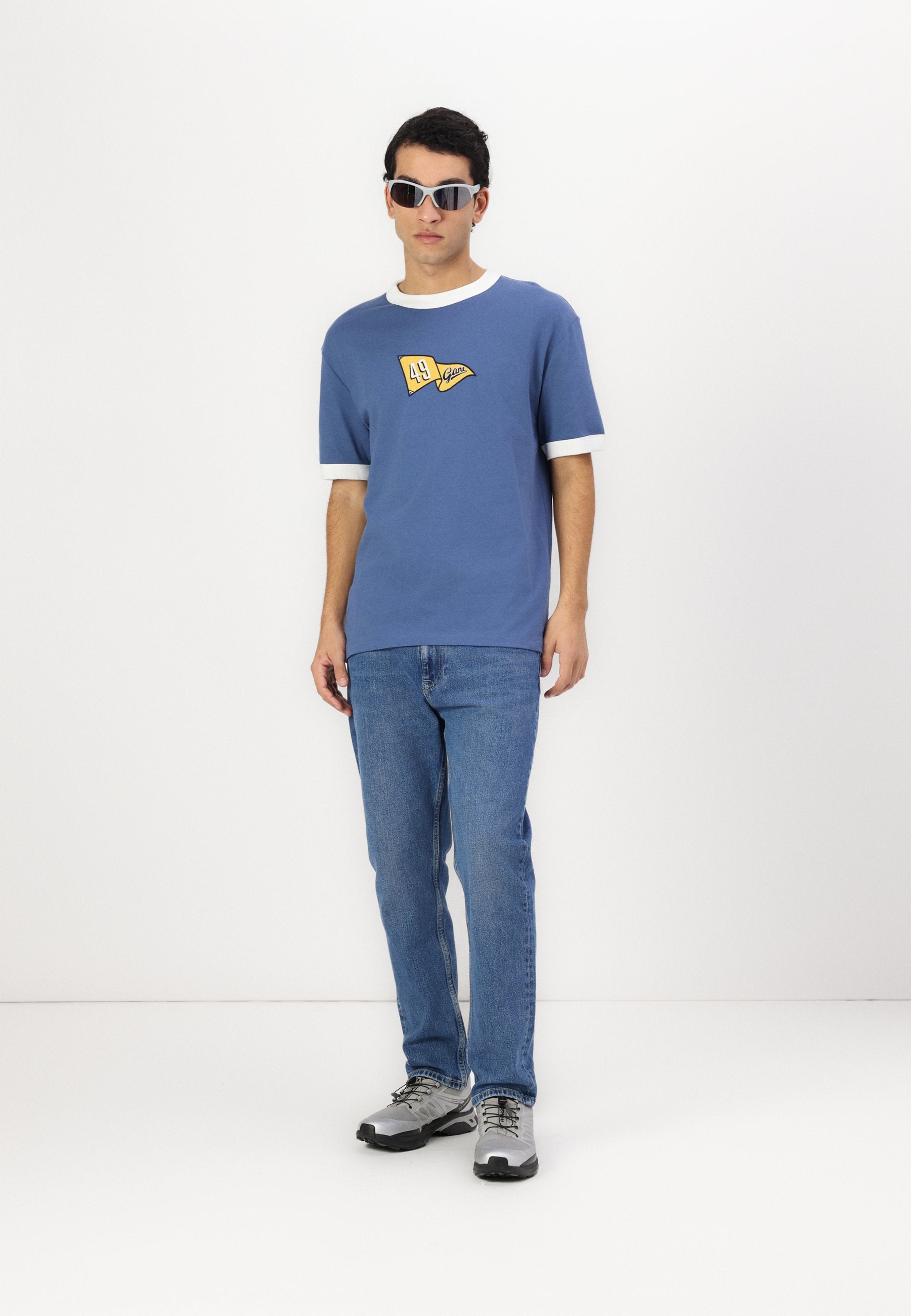 EXCLUSIVE HERITAGE 2.0 ZL REL RINGER SS TSHIRT - Baskılı tişört - vintage mavi