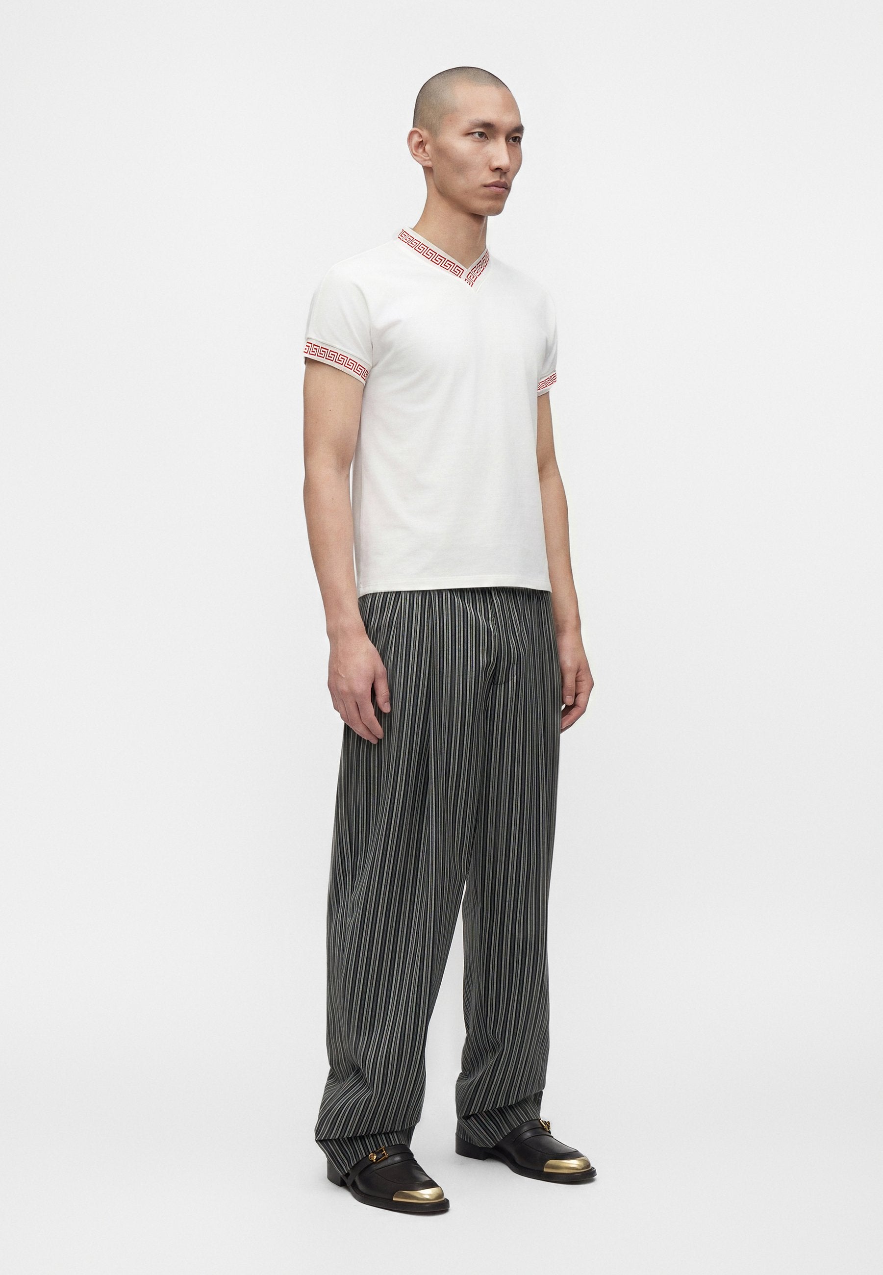 MEDUSA AND GRECA DETAILS - Basic T-shirt - optical white
