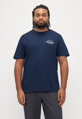 BRANDON TEE CREW NECK - Print T-shirt - navy