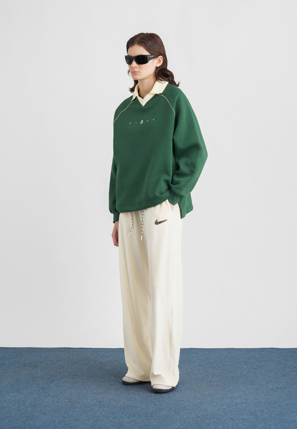 Sweat-shirt - sapin/albâtre