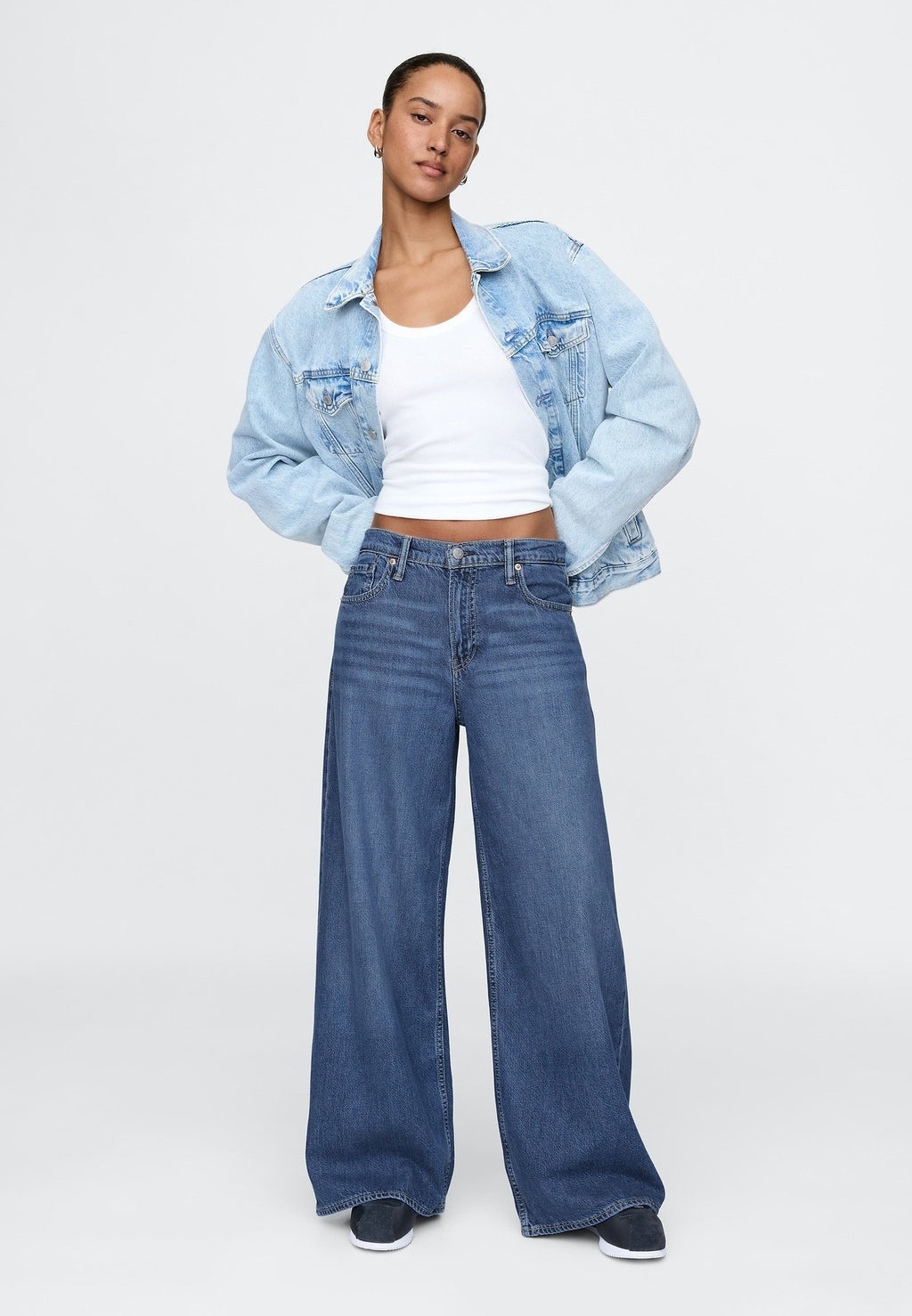 BAGGY TALIA - Wide Leg - medium indigo