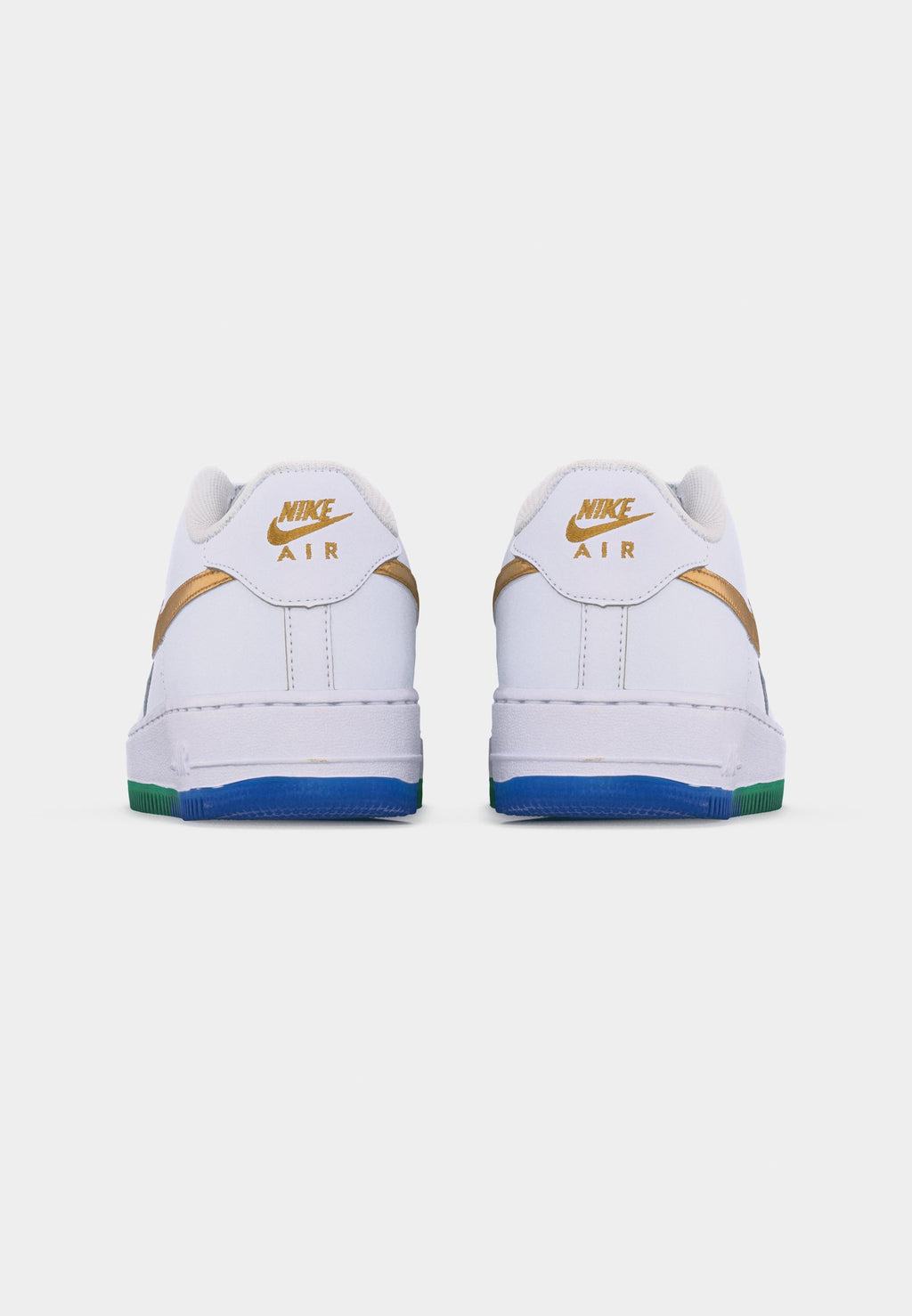 AIR FORCE 1 UNISEX - Trainers - white/metallic gold-coloured/soar/sonic yellow/malachite