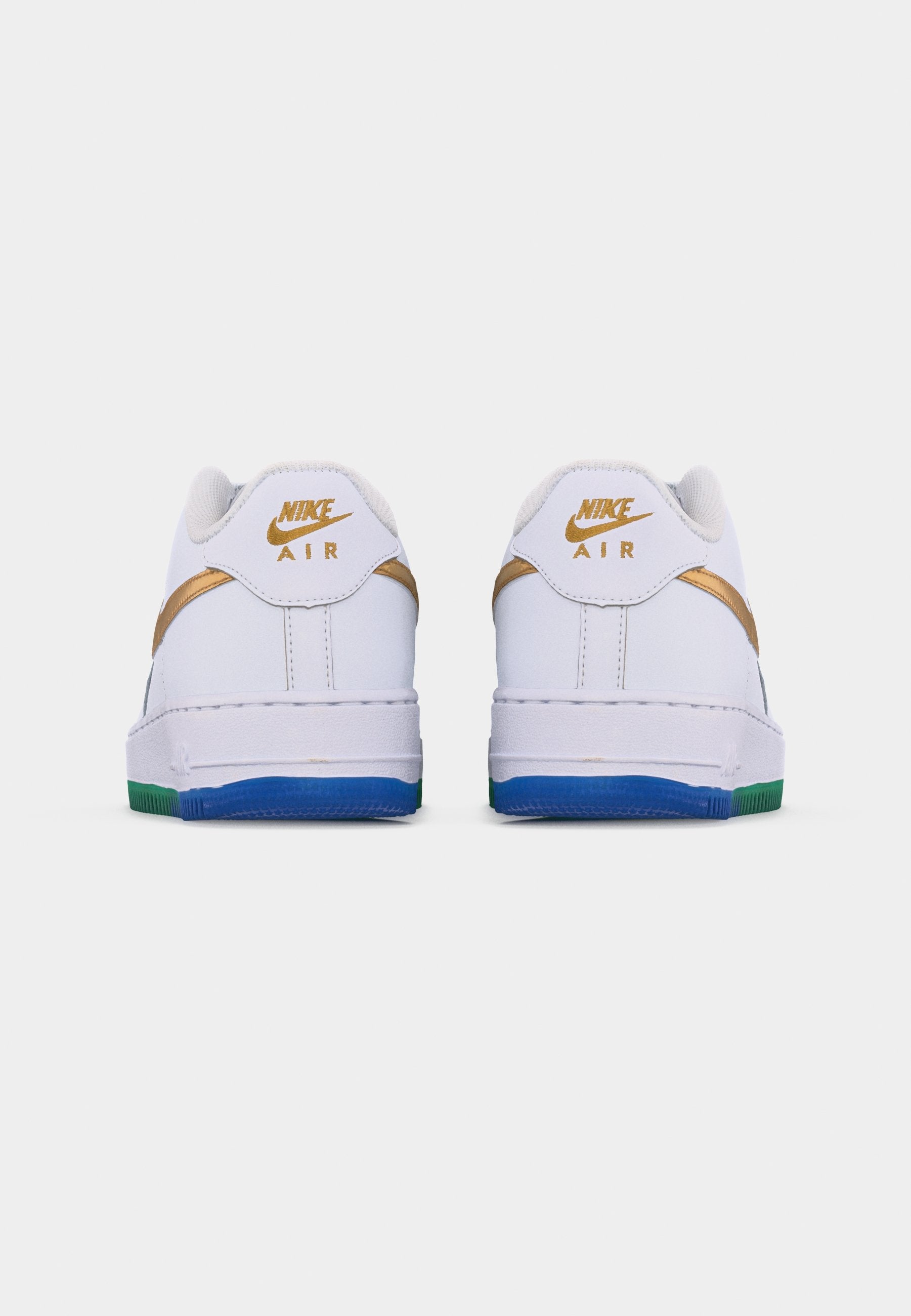 AIR FORCE 1 UNISEX - Trainers - white/metallic gold-coloured/soar/sonic yellow/malachite