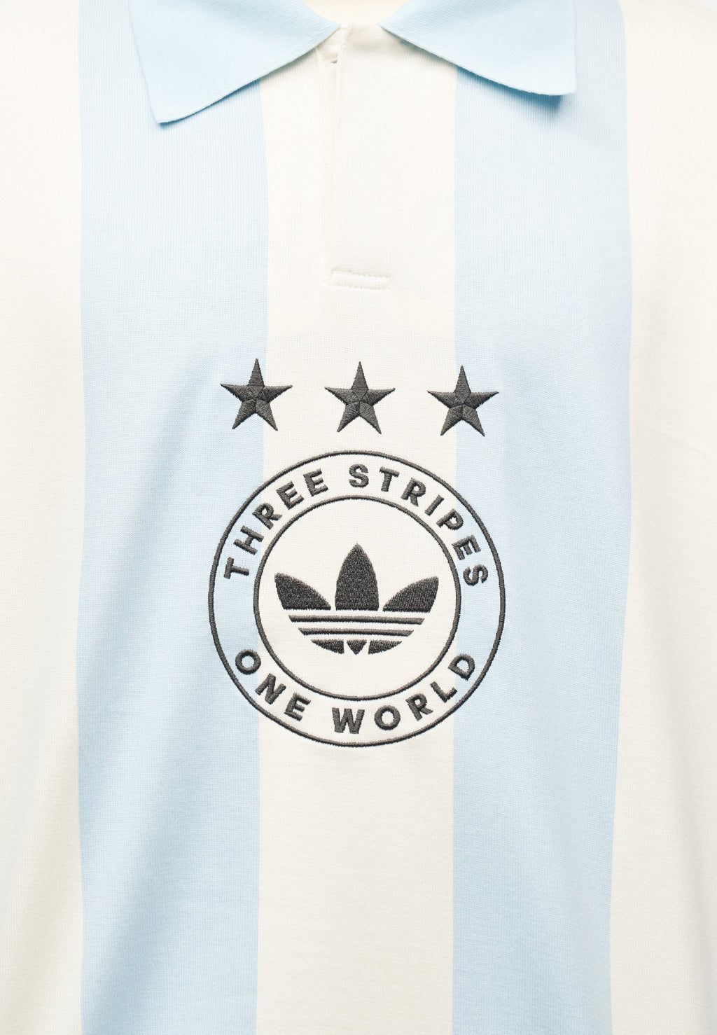 STRIPED - Long sleeved top - ice blue/cream white