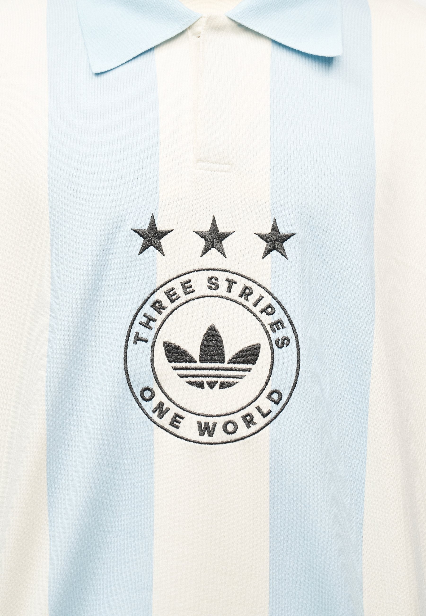 STRIPED - Long sleeved top - ice blue/cream white