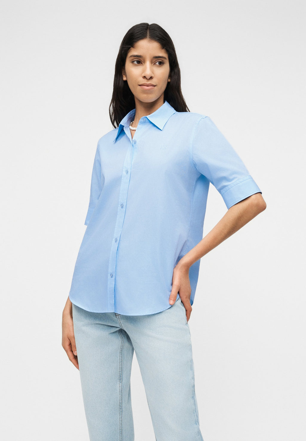 THE SUMMER SHIRT - Button-down blouse - open blue