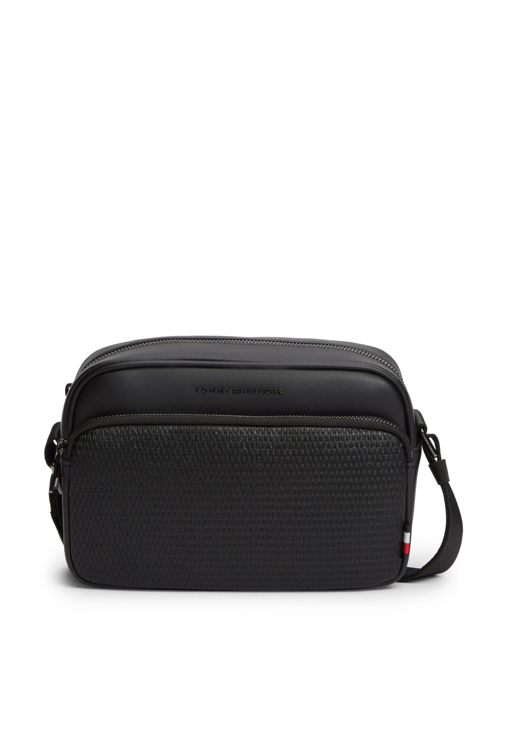 WOVEN PANEL CROSSBODY CAMERA BAG - Cross body bag - black