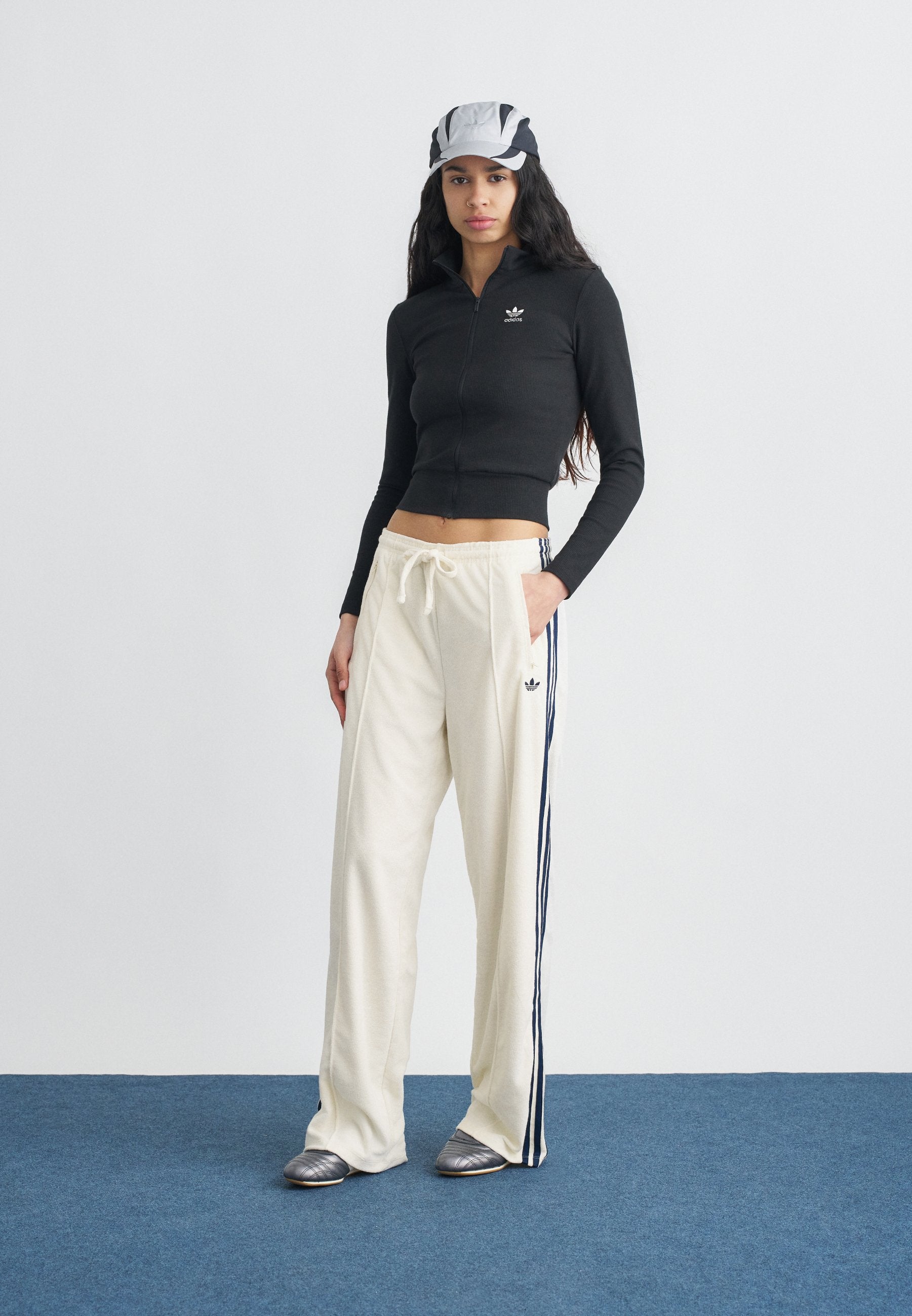 PANTALON ÉPONGE - Bas de survêtement - blanc cassé