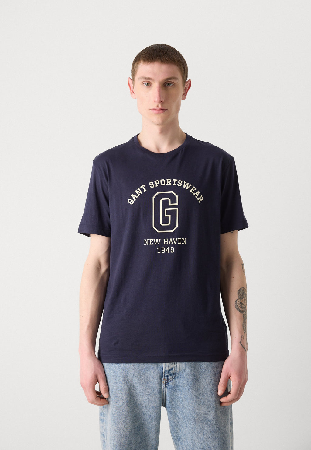 GRAPHIC - Print T-shirt - evening blue