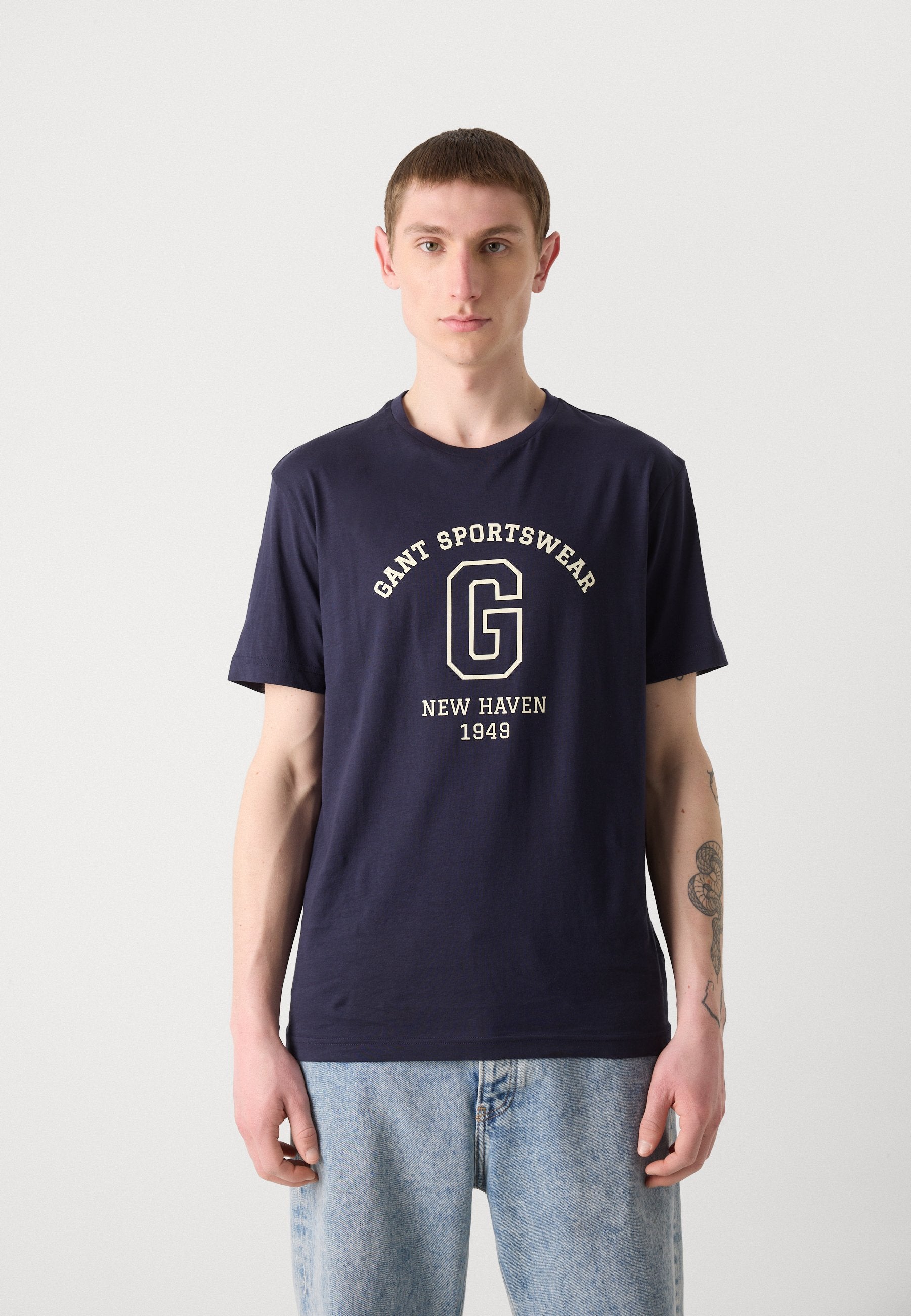 GRAPHIC - Print T-shirt - evening blue