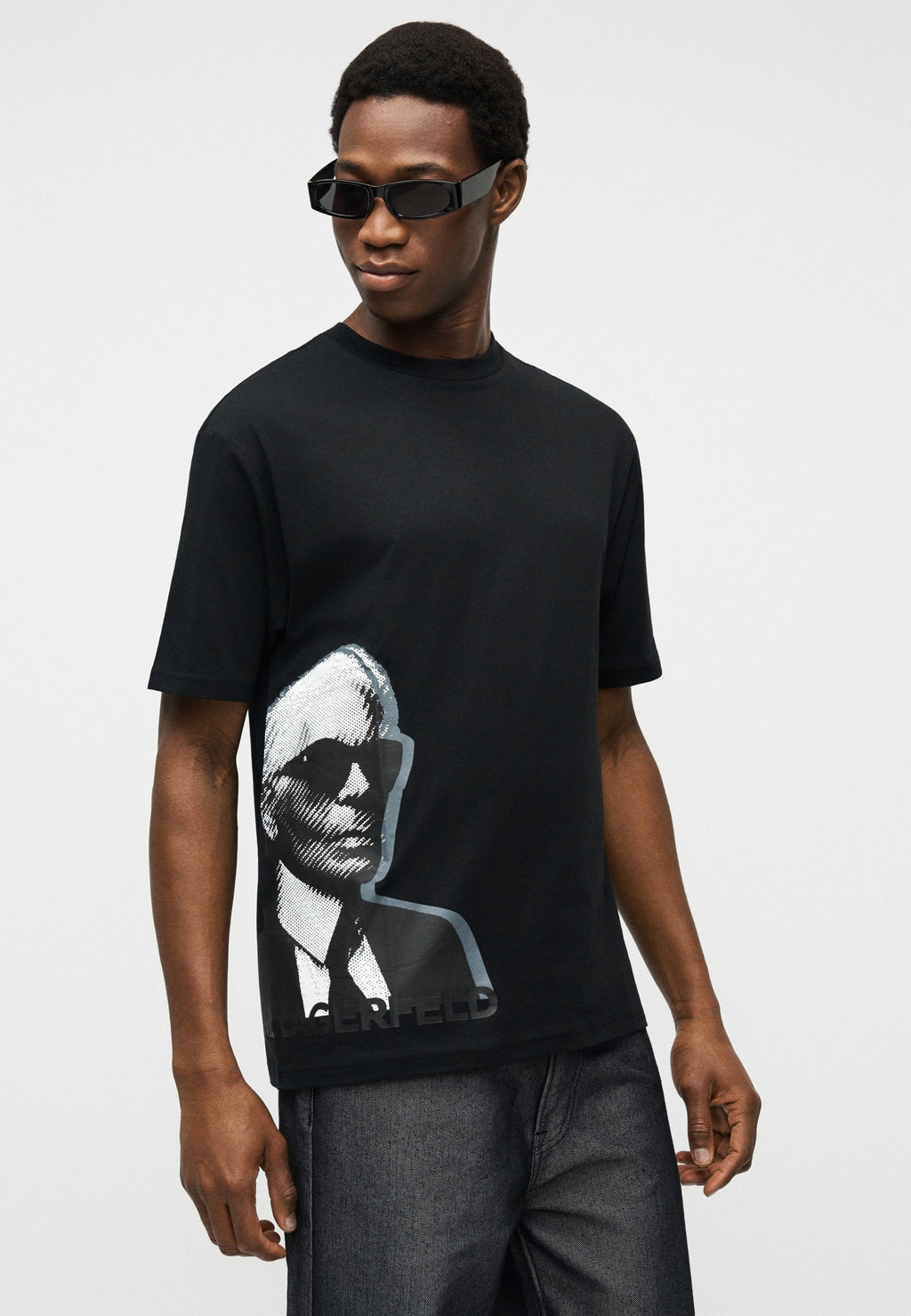 CREW NECK - Print T-shirt - black