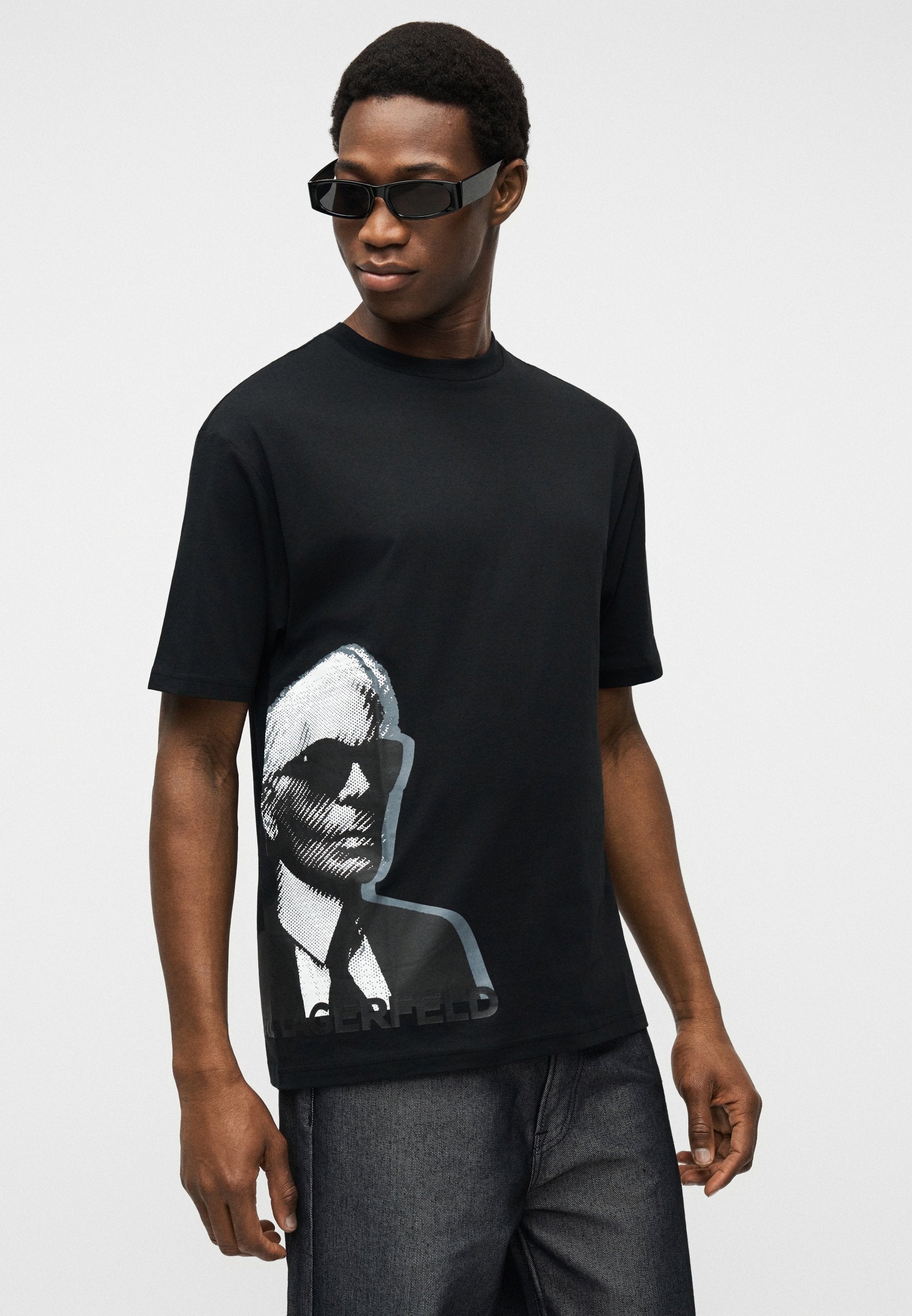 CREW NECK - Print T-shirt - black
