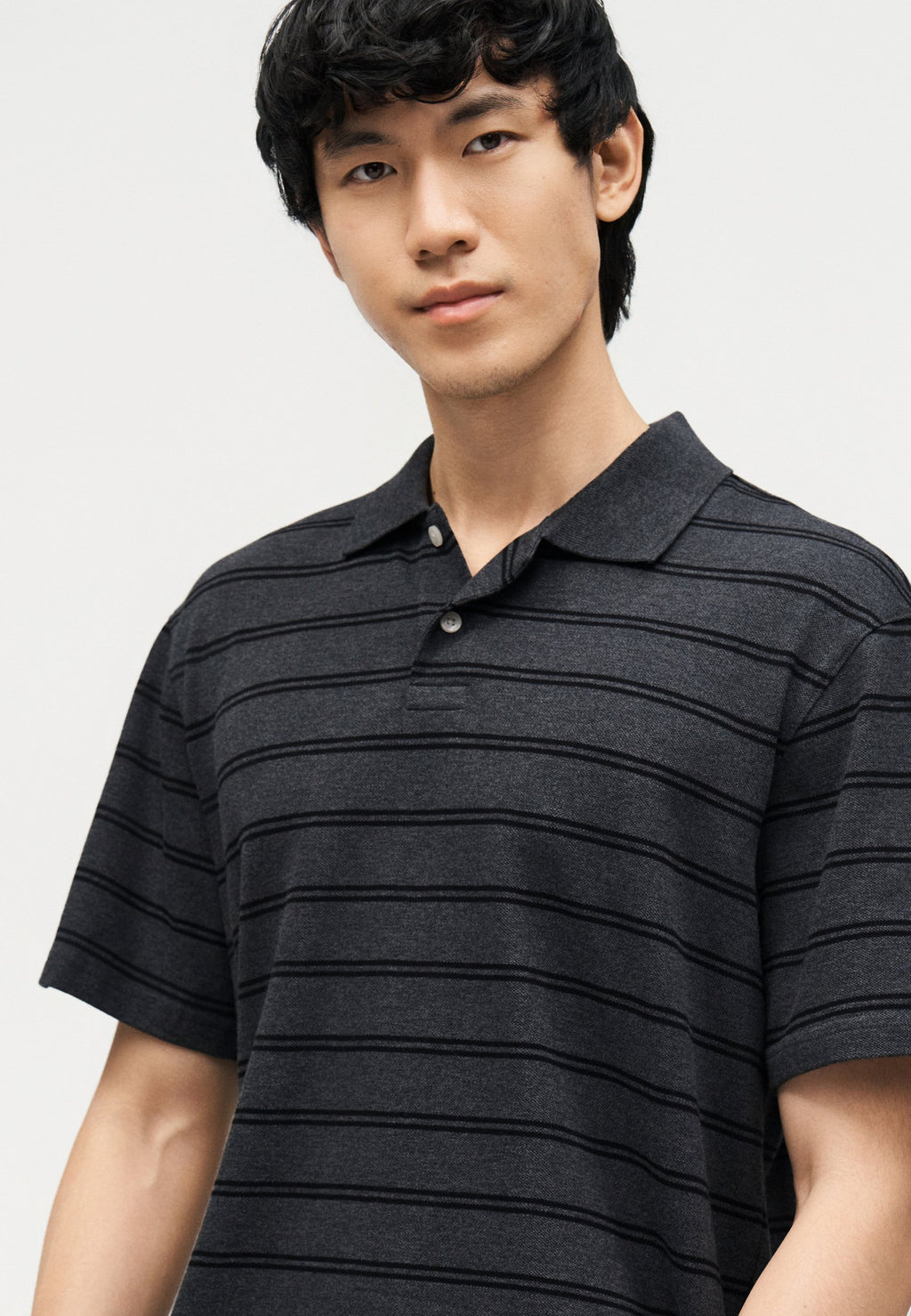 RELAXED  - Polo shirt - grey/black