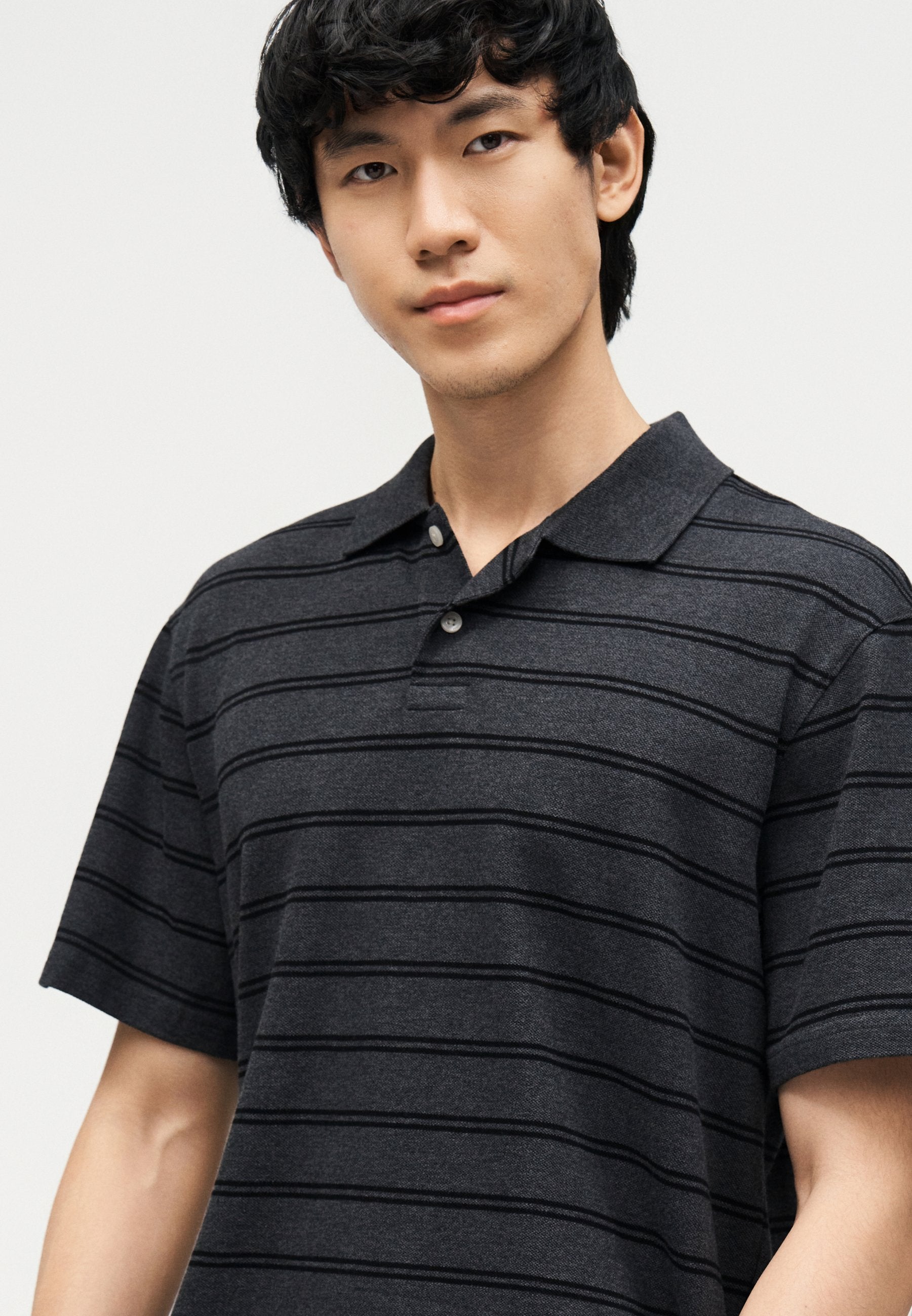 RELAXED  - Polo shirt - grey/black