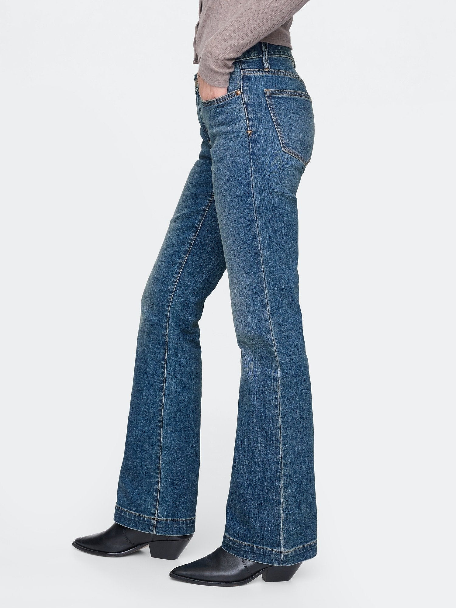 LONG AND LEAN ELLISON - Straight leg jeans - medium indigo