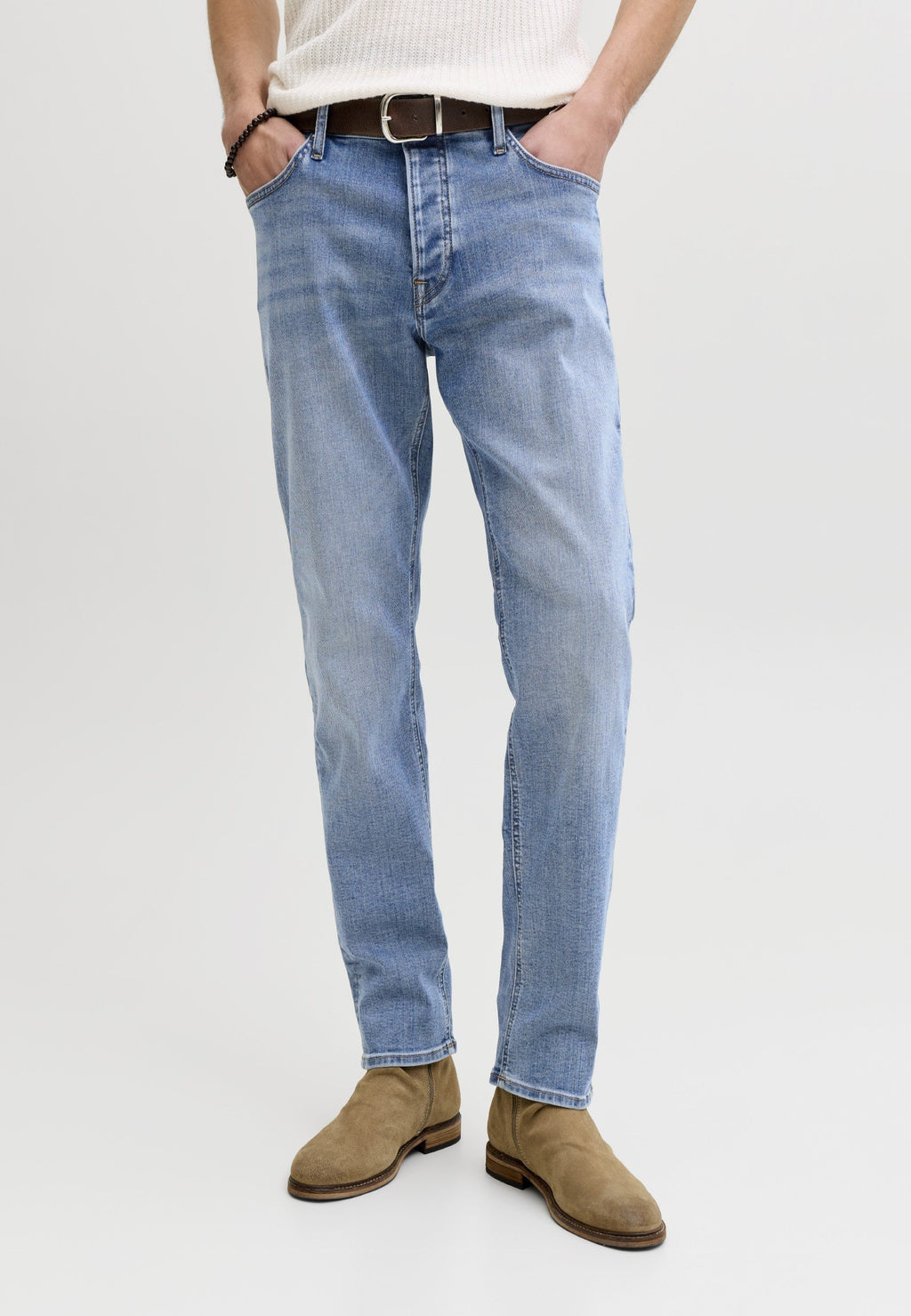Tapered fit JJIMIKE JJORIGINAL ST 171 NOOS - Straight leg jeans - blue denim