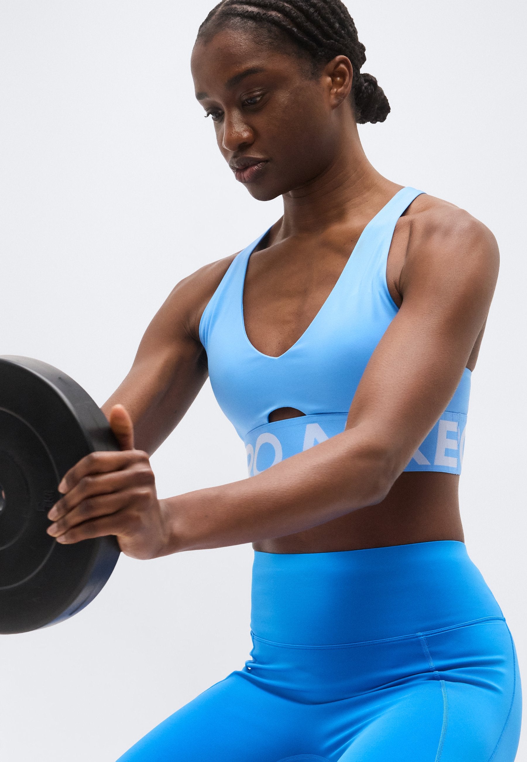 SCULPT BRA - Medium support sports bra - university blue/hydrogen blue/white