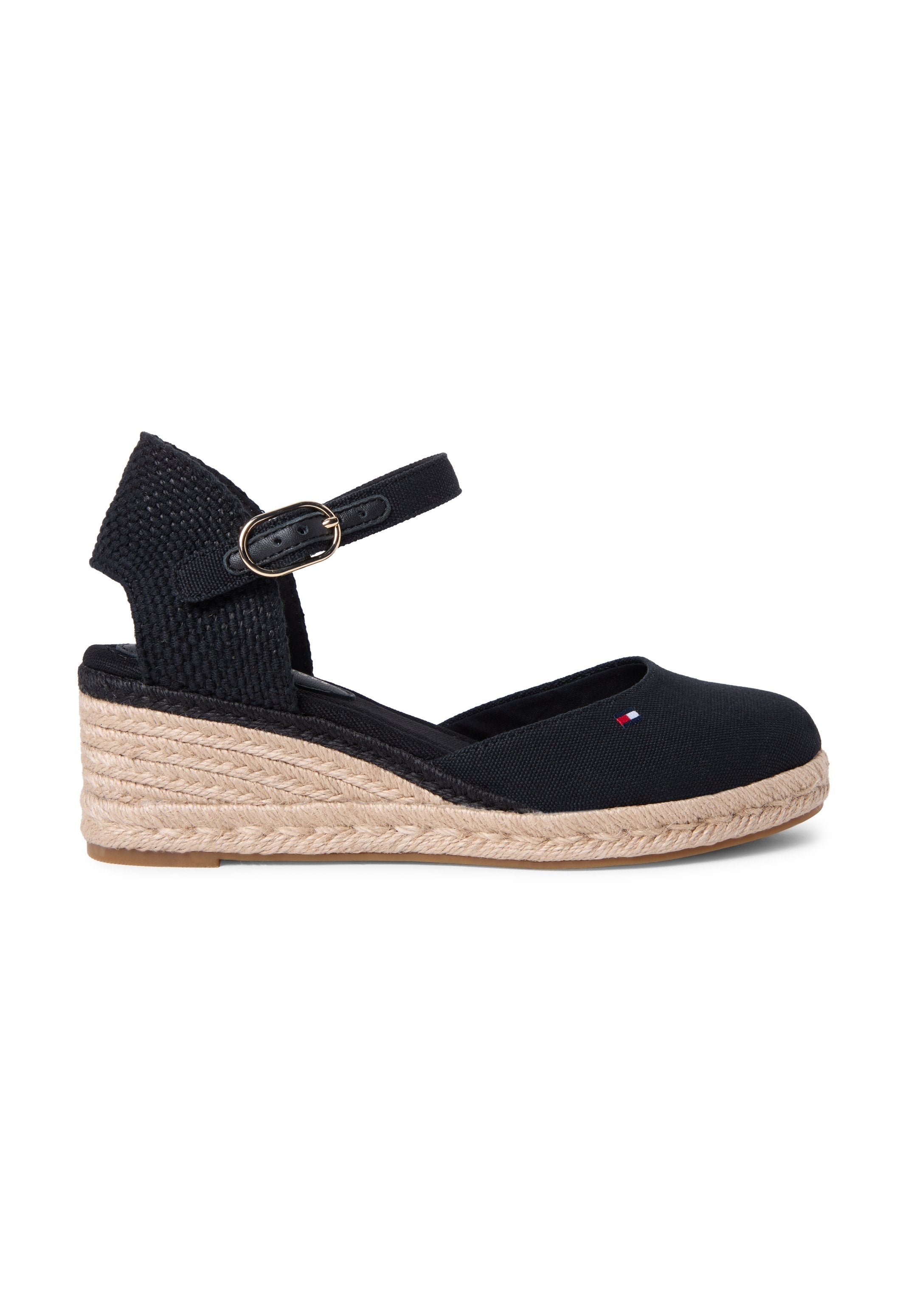MID WEDGE ESPAD CLOSED TOE - Espadrilles - black