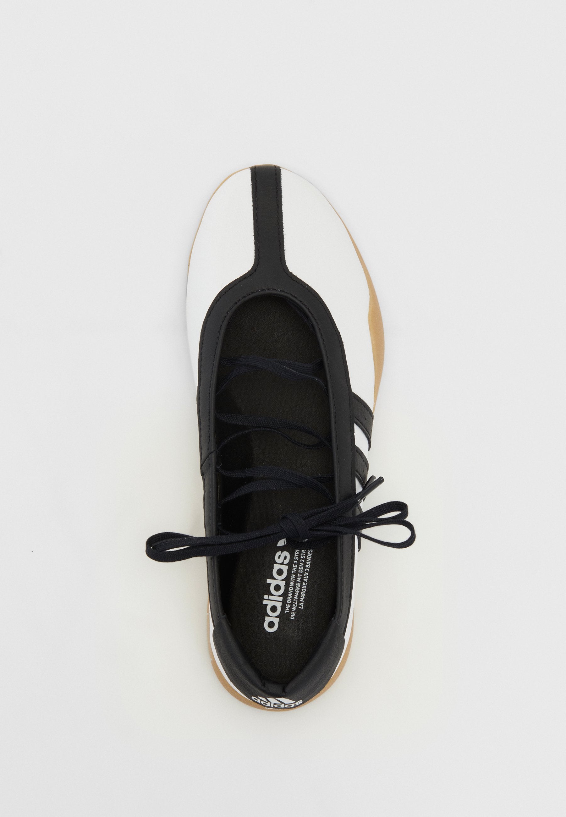TAEKWONDO MEI BALLERINA - Ankle strap ballet pumps - cloud white/core black/gum