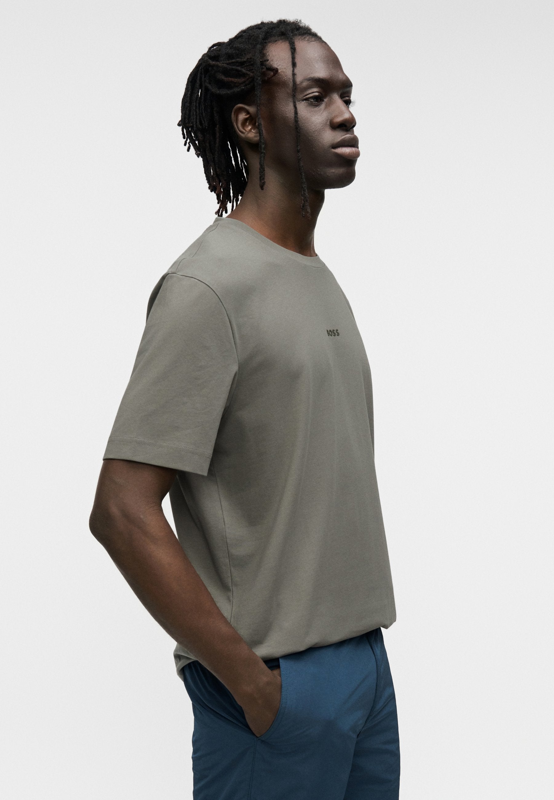 TCHUP - Basic T-shirt - open grey