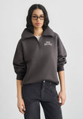PULL MI-ZIPPÉ LINEAR HERITAGE - Sweat-shirt - noir délavé