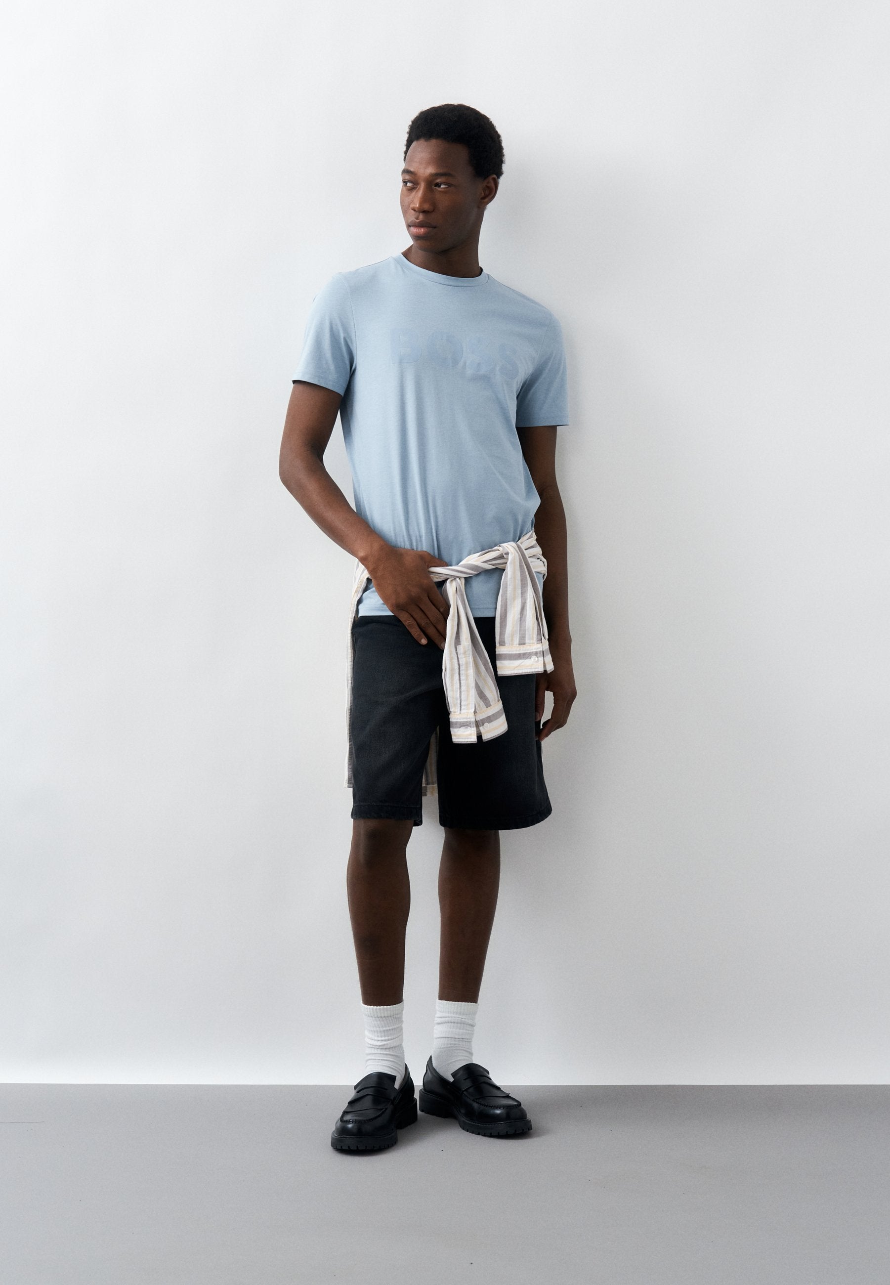 THINKING - Print T-shirt - light pastel blue