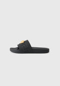 SLIDES - Mules - black/gold-coloured
