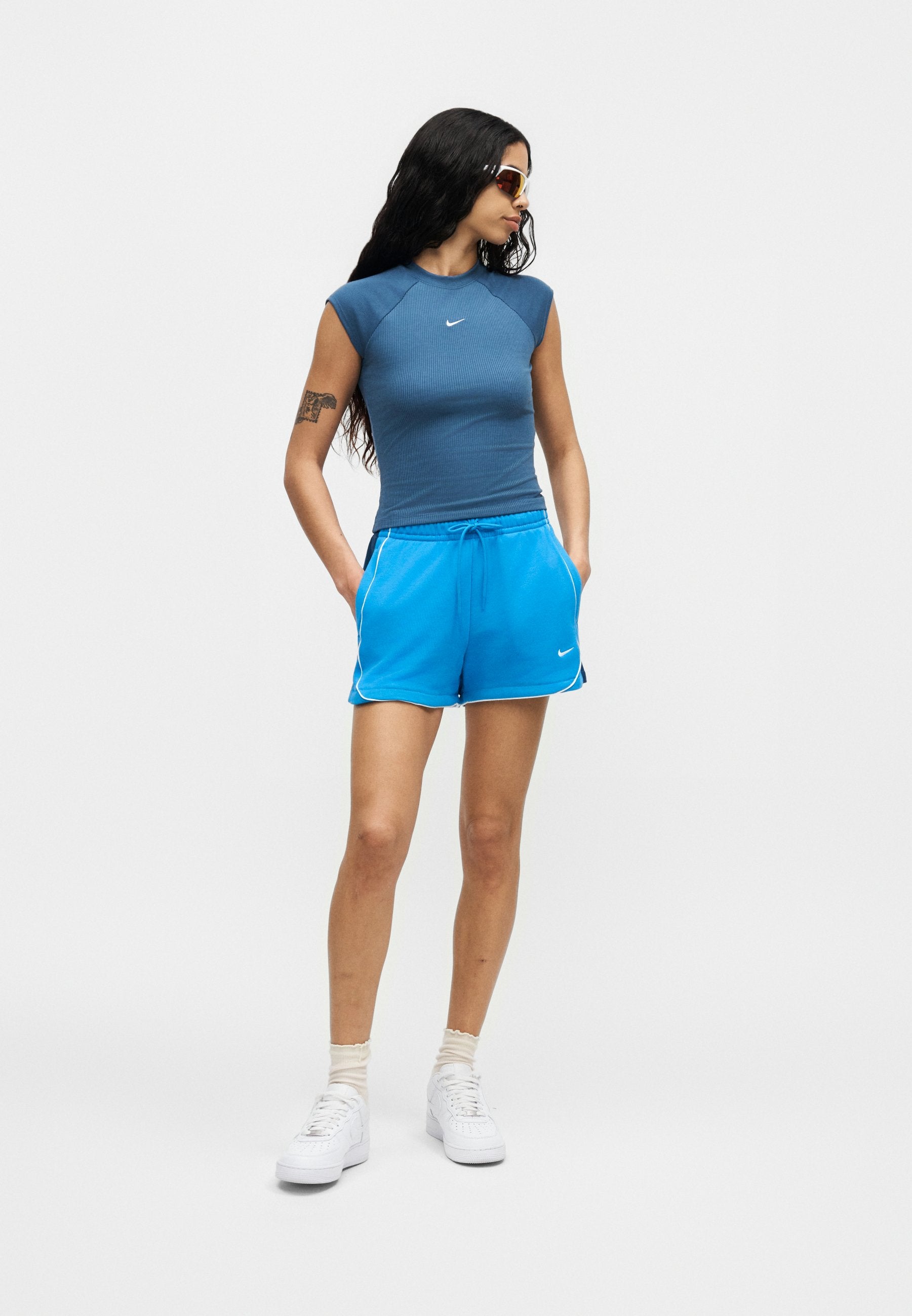 STREET - Bas de jogging - bleu/bleu marine/écru