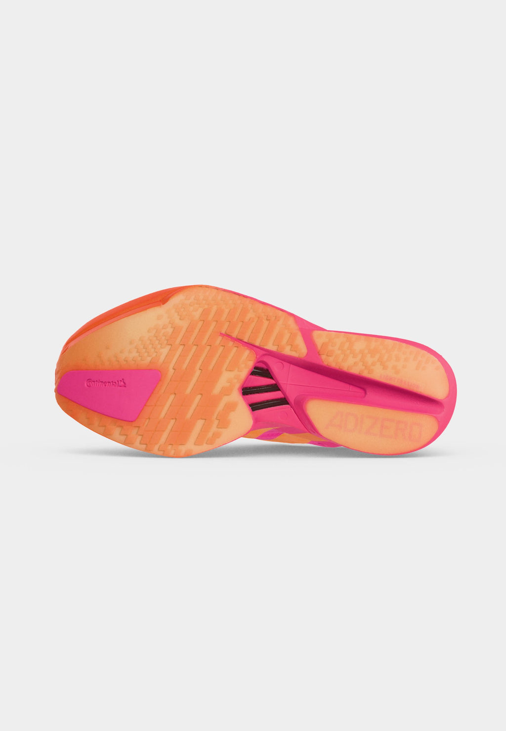 ADIZERO ADIOS PRO 4 - Chaussures de running sur route - rose vif/orange vif/fer métallisé