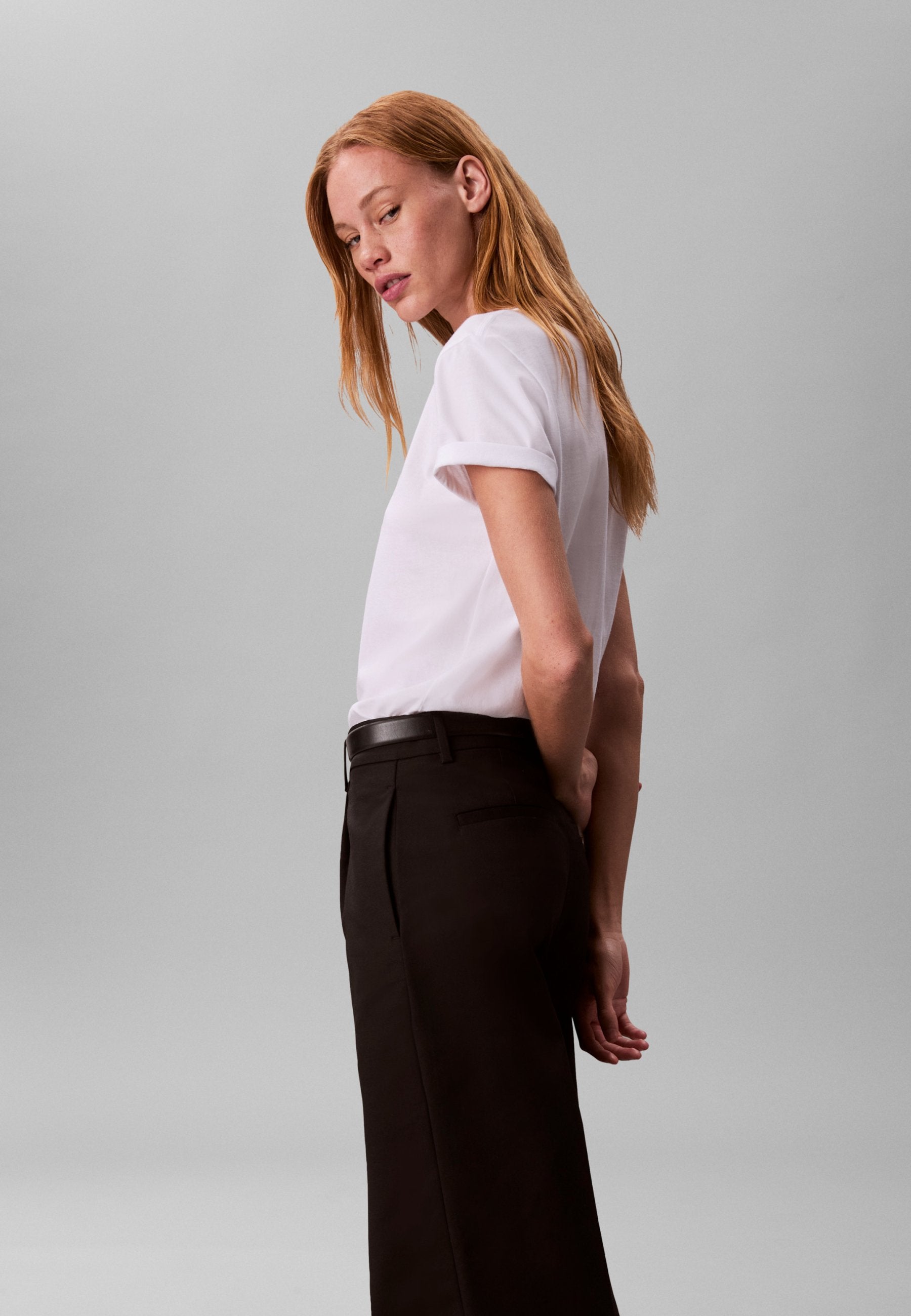 SS CLASSIC FOIL MONOLOGO TEE - Print T-shirt - brilliant white