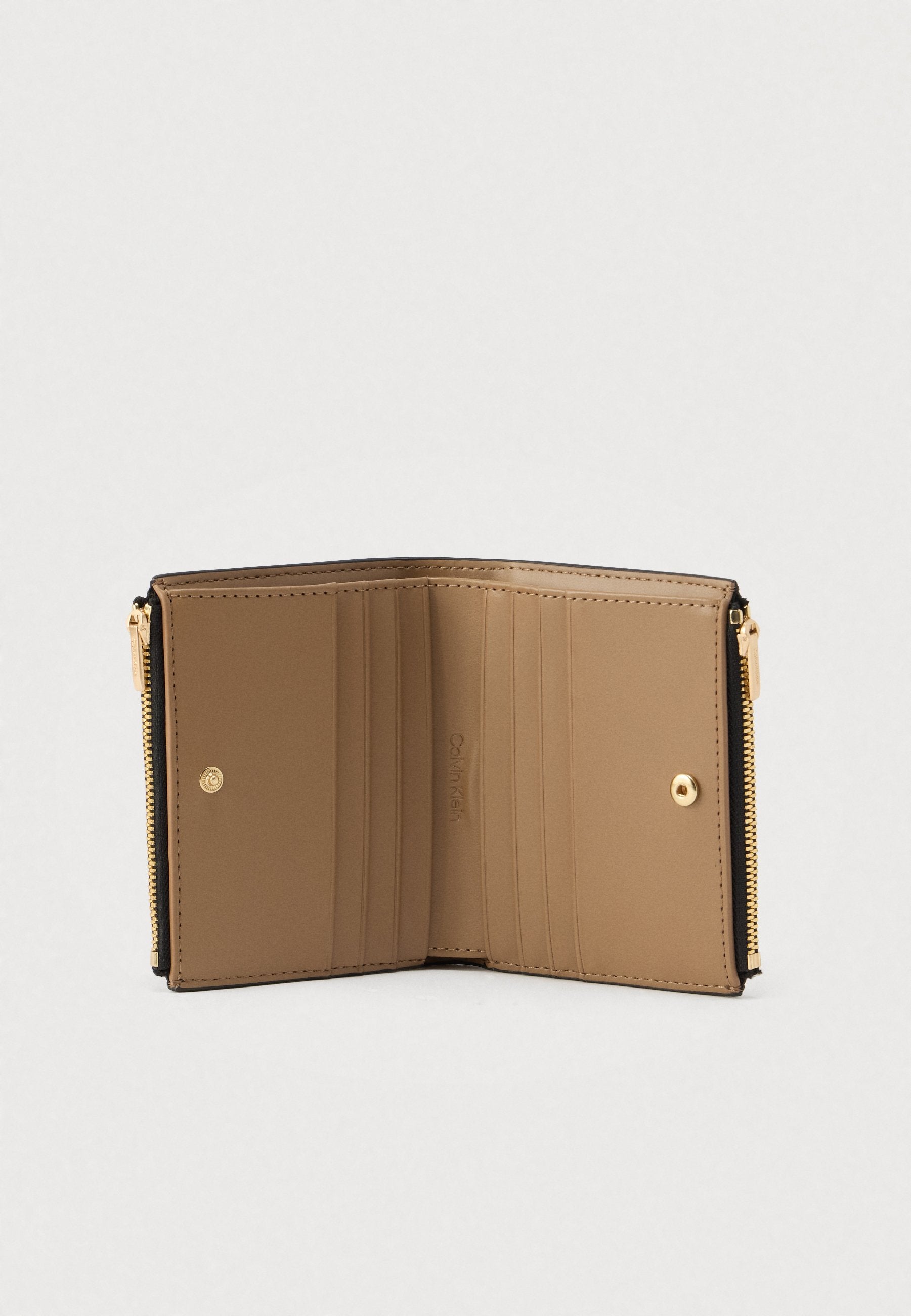 FOIL LOGO DBL ZIP CARDCASE - Wallet - black/toasted coconut