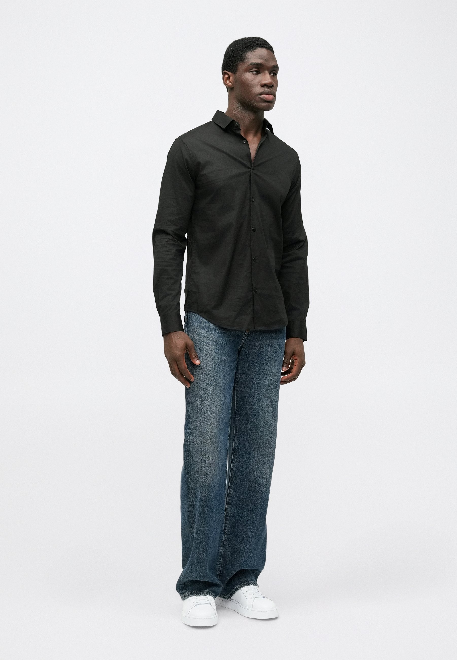 SHIRT SLIM FIT - Shirt - black