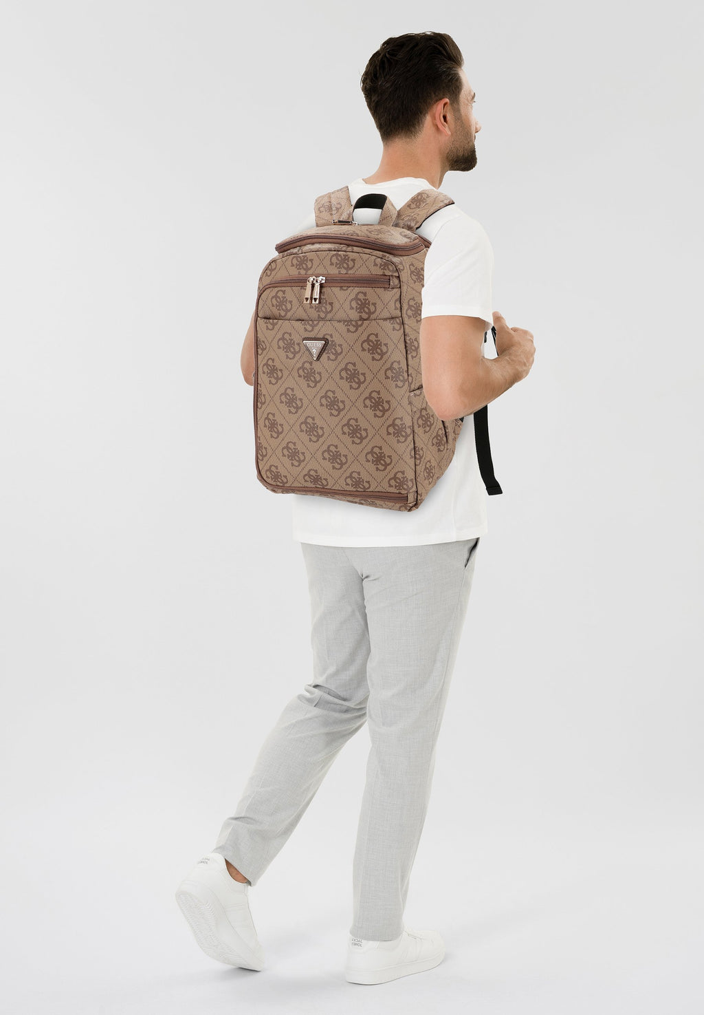 BERTA - Rucksack - latte logo/brown