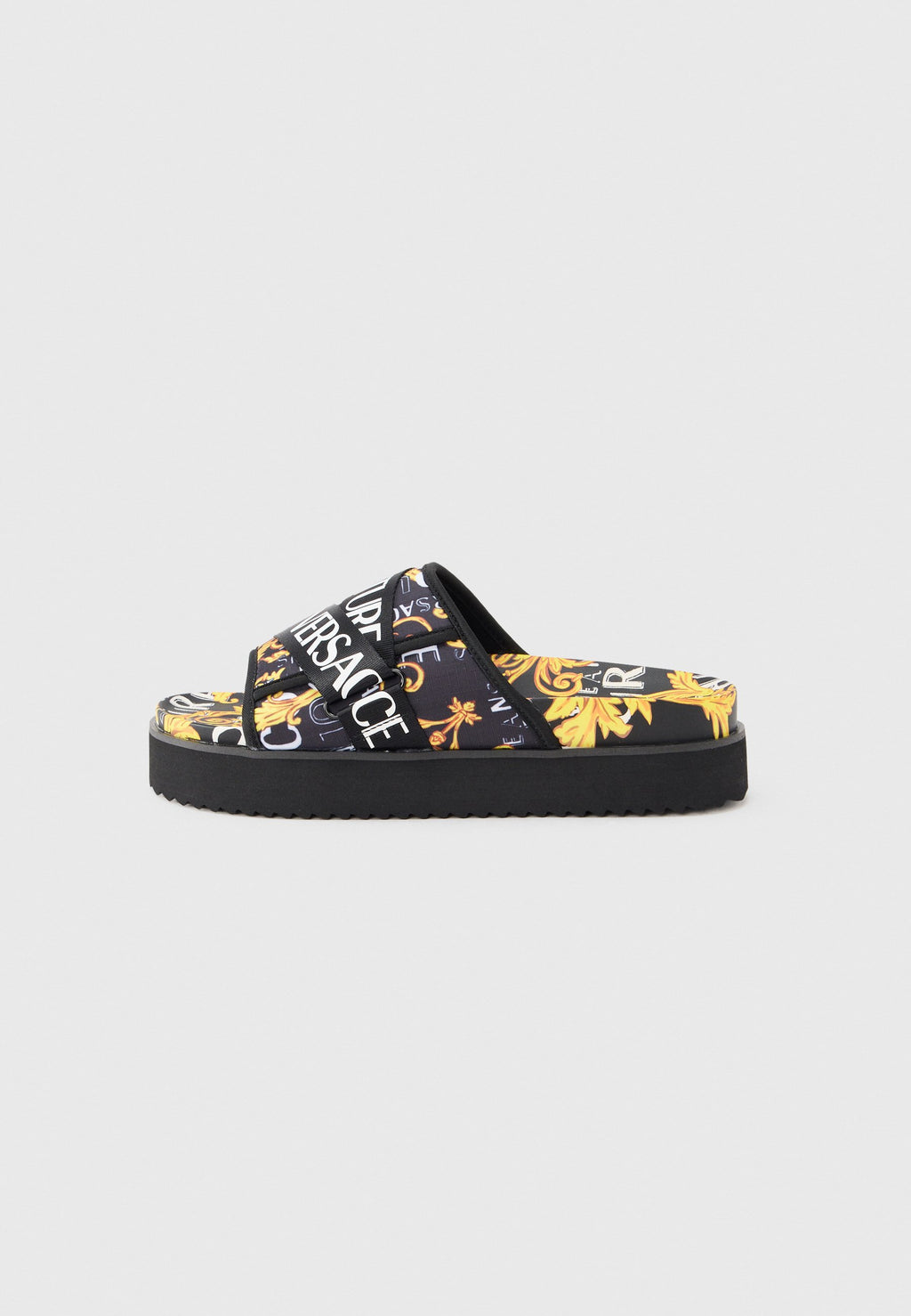 Pool slides - black/gold-coloured