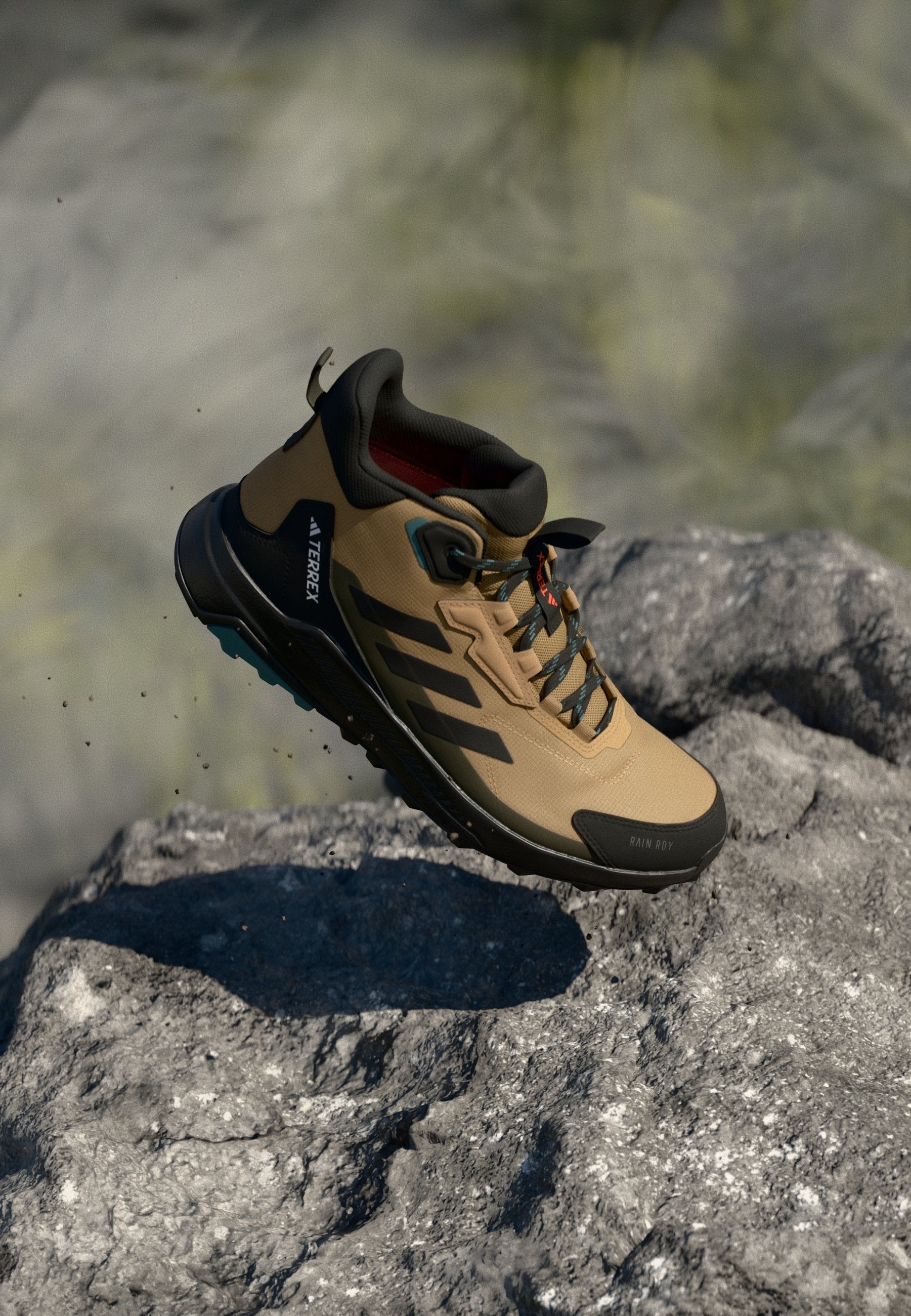 ANYLANDER MID - Hiking shoes - cardboard/core black/shadow olive