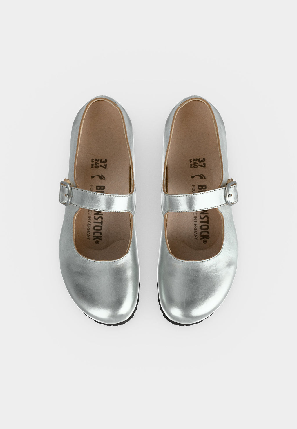 SANTA CLARITA LENA - Ankle strap ballet pumps - silver-coloured