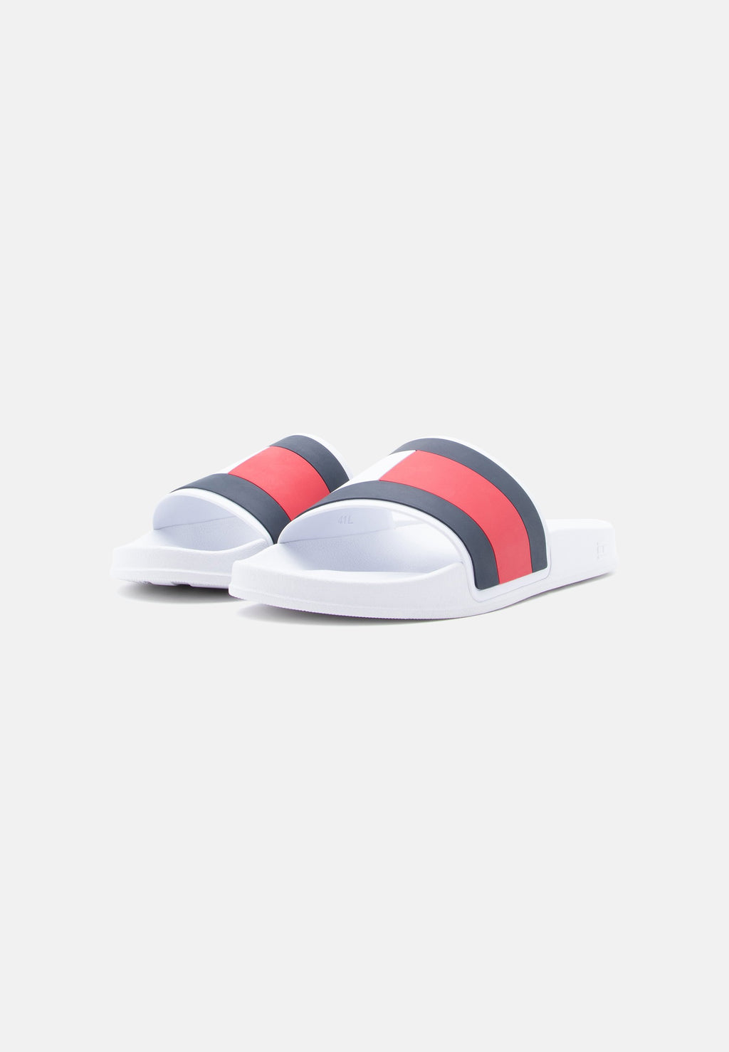 FLAG STRAP POOL SLIDES - Mules - white