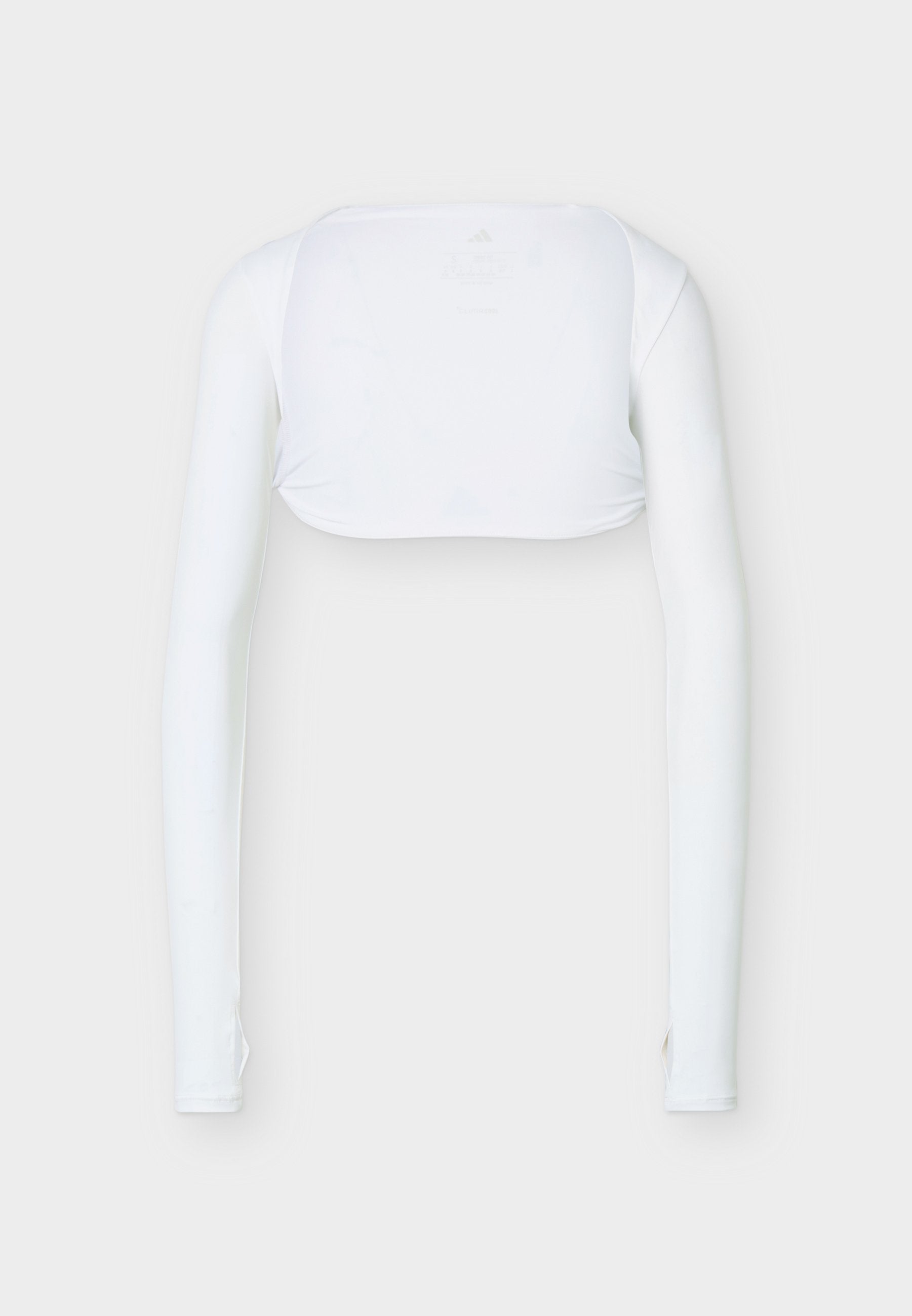 POWER ESSENTIALS WORKOUT CONTOUR SHRUG - Long sleeved top - white